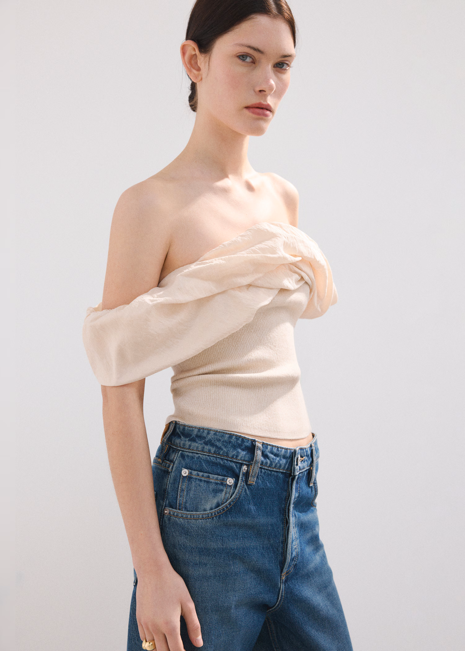 Strapless Knitted Top