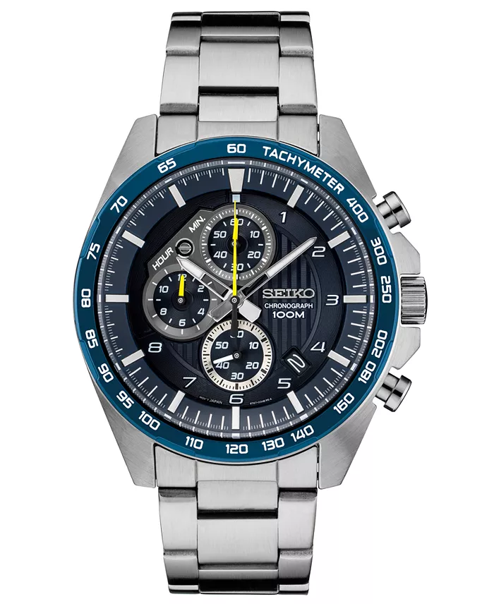 Seiko
Men's Chronograph Stainless Steel Bracelet Watch 43.9mm