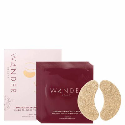 WANDER BEAUTY | Baggage Claim Gold Eye Masks