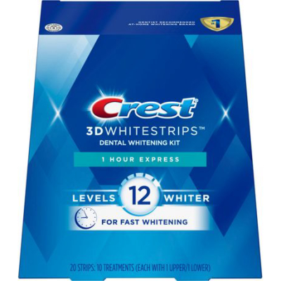 CREST | 3d Whitestrips 1 Hour Express Dental Whitening Kit