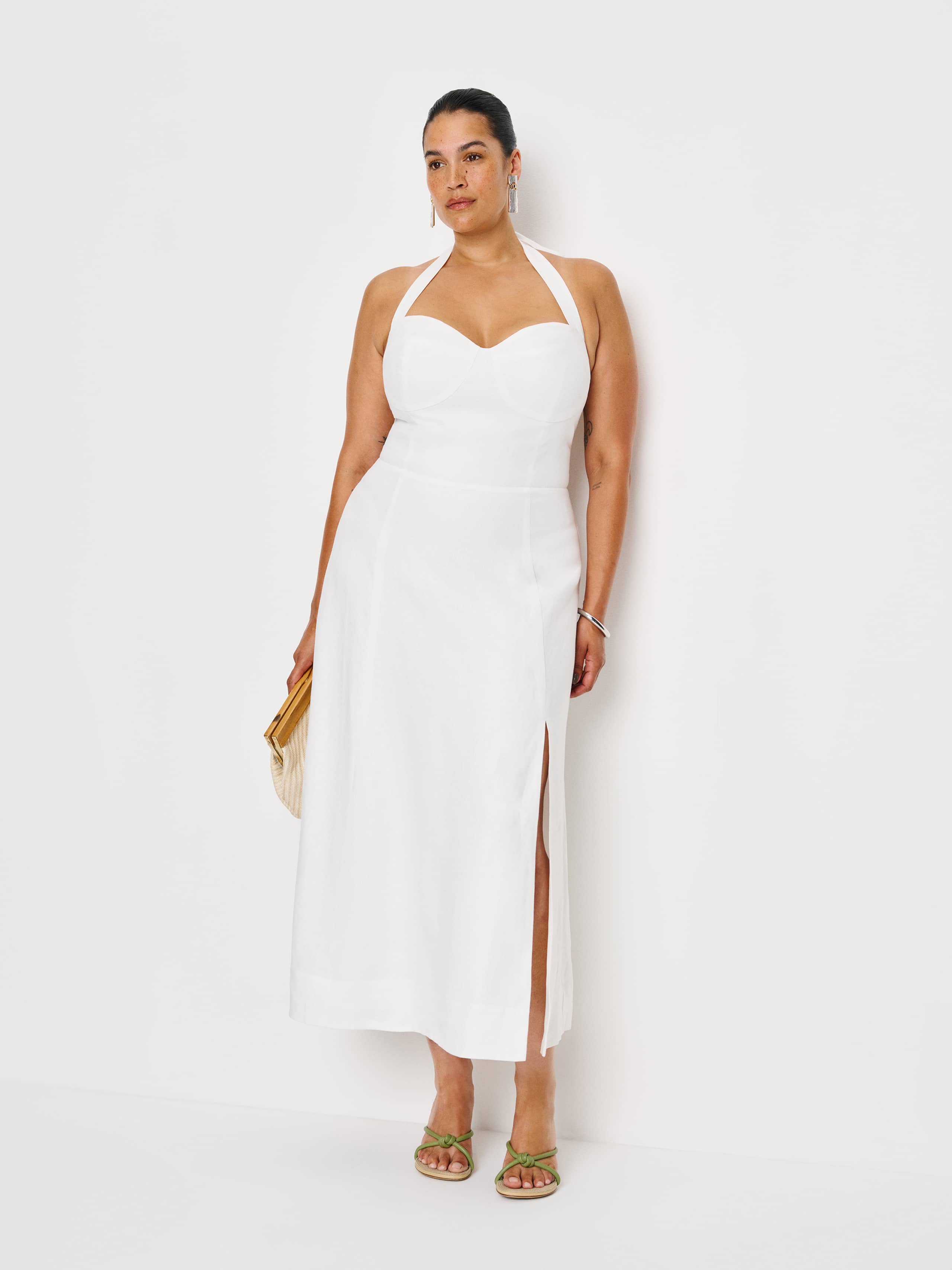 reformation tara linen dress Reformation
