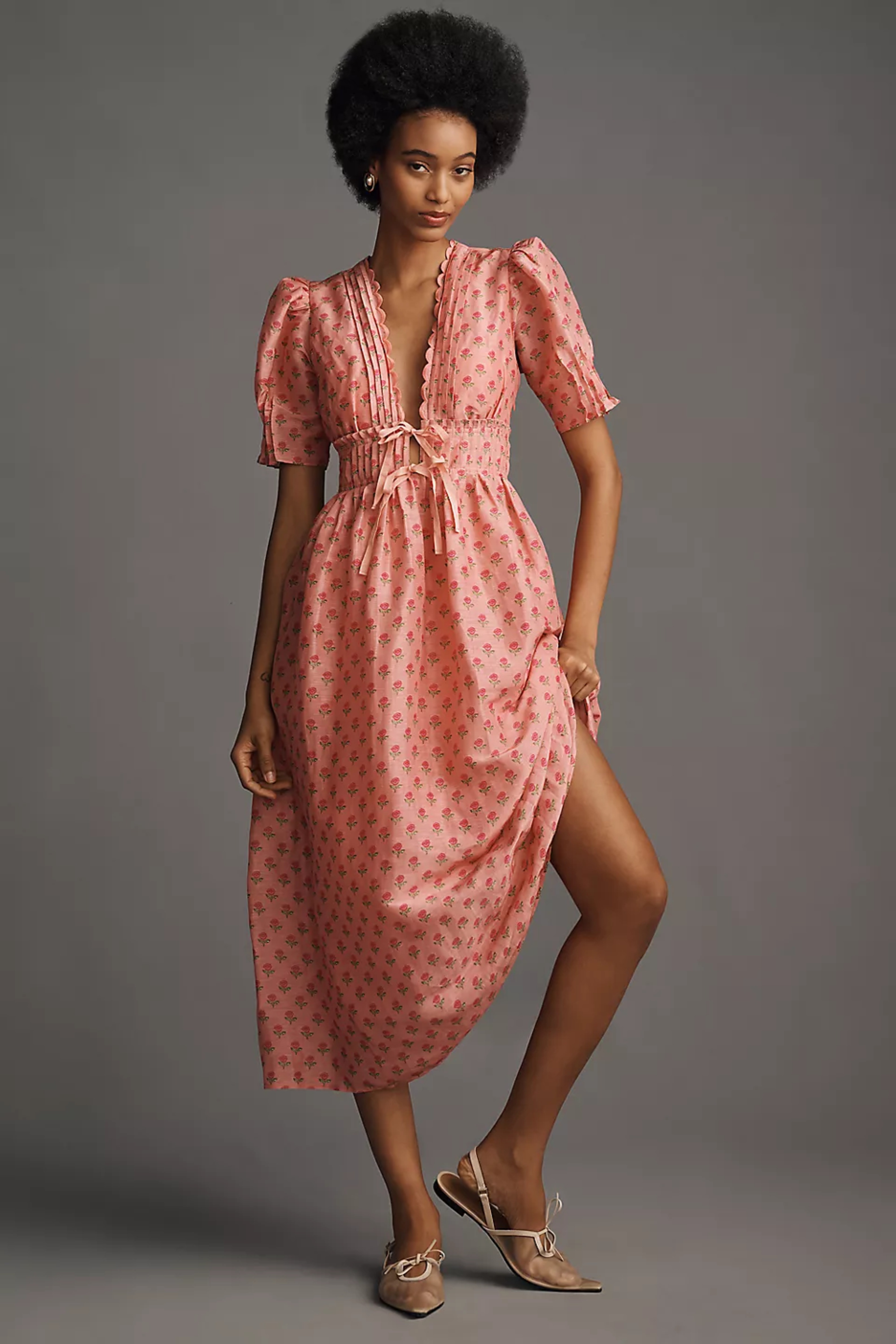 Lovaan | Adeline Linen Silk Blend Mini Dress