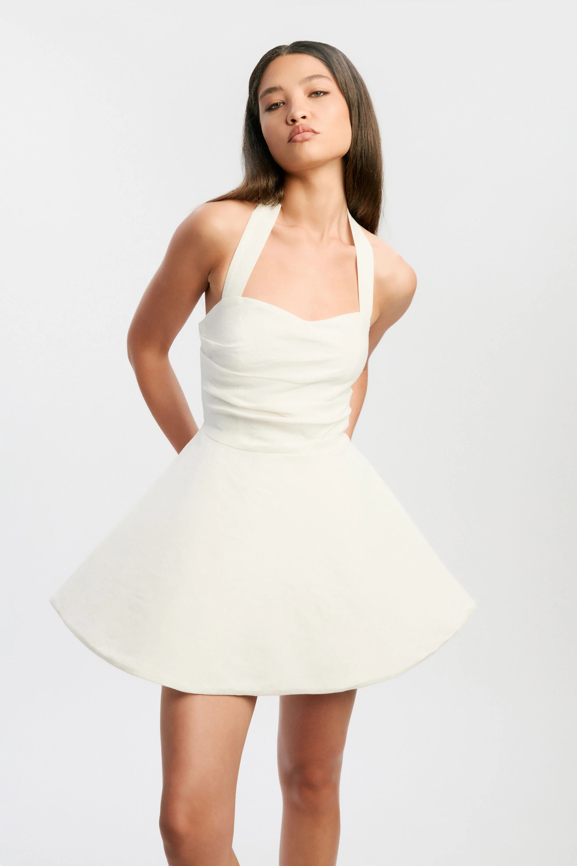 amur dixon satin halter dress Lorelie Halter Gown main image 0