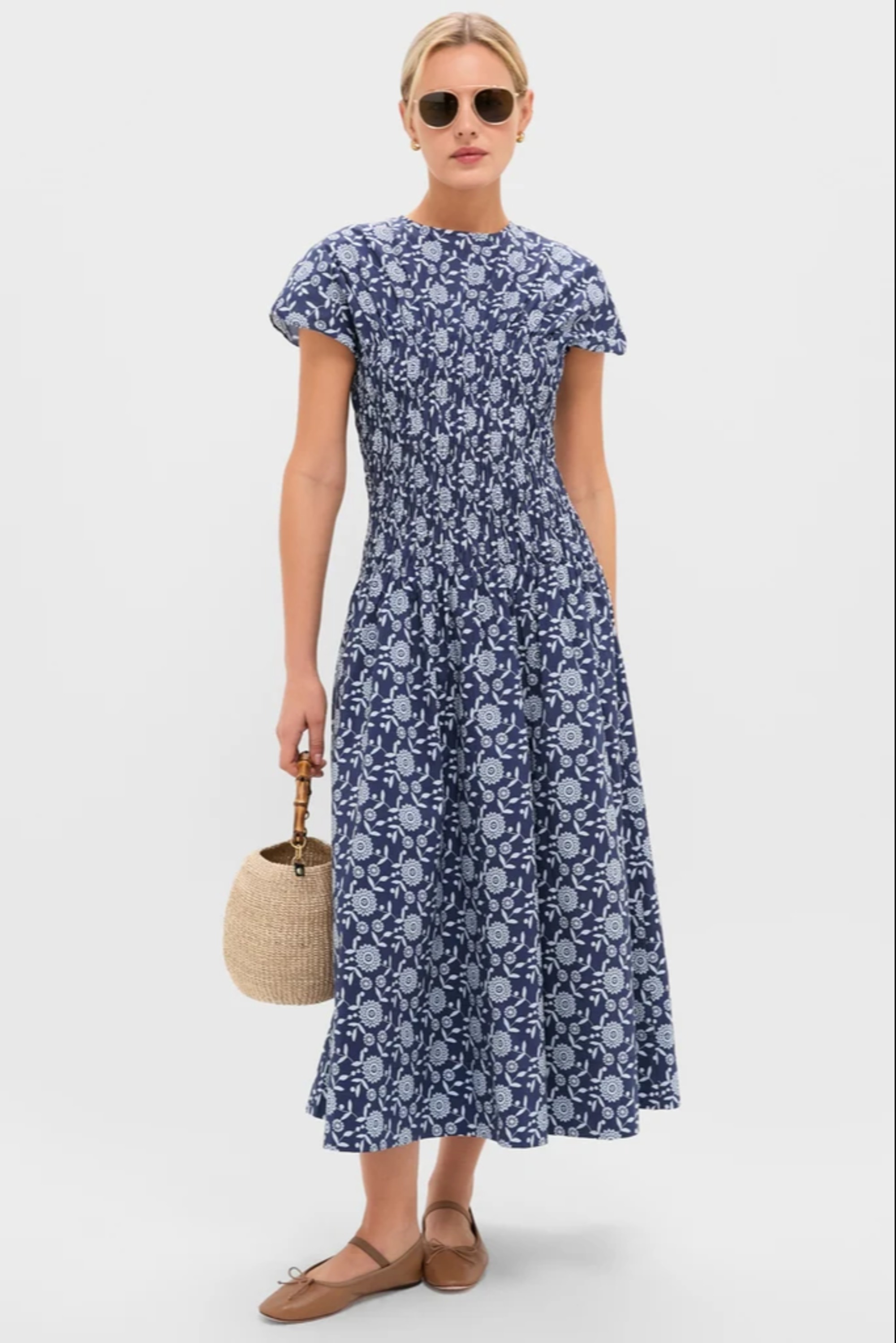knee length dresses for ladies Hyacinth House NWT Carnation Eyelet Evelyn Midi Dress