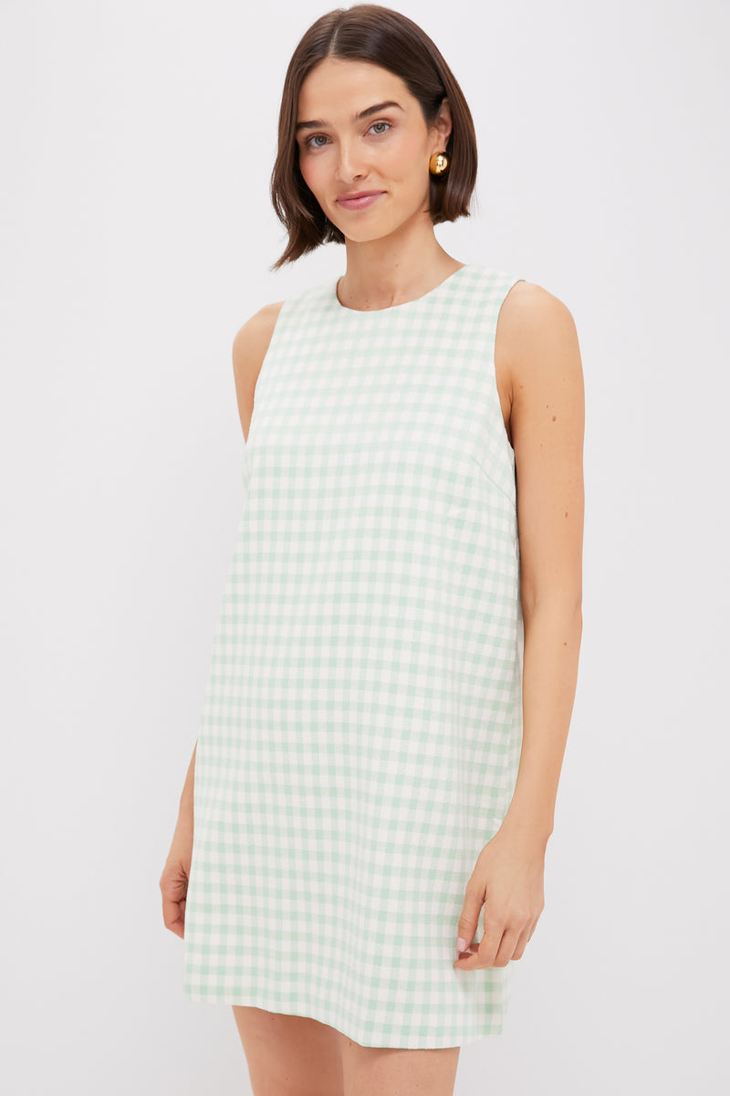 mocha cotton gingham finn dress Tuckernuck