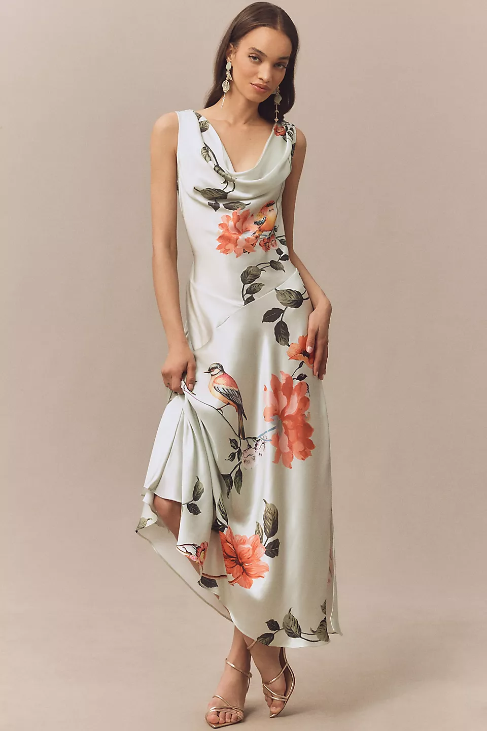 green emerald velvet dress Bhldn Phoebe Off-Shoulder Lace Midi Dress 2X/22W / Sedona main image 1