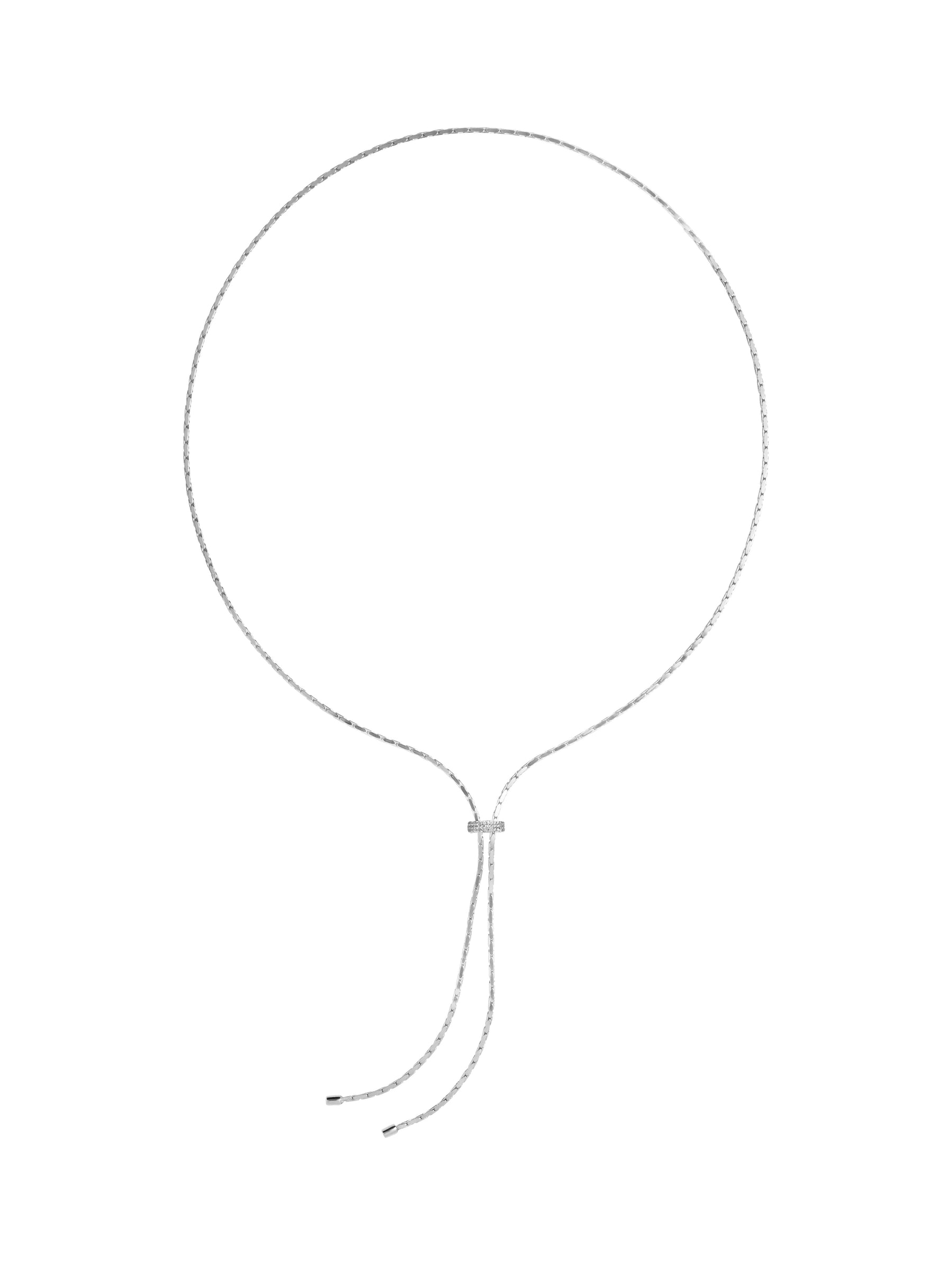 Linnea Lariat Necklace in Moissanite