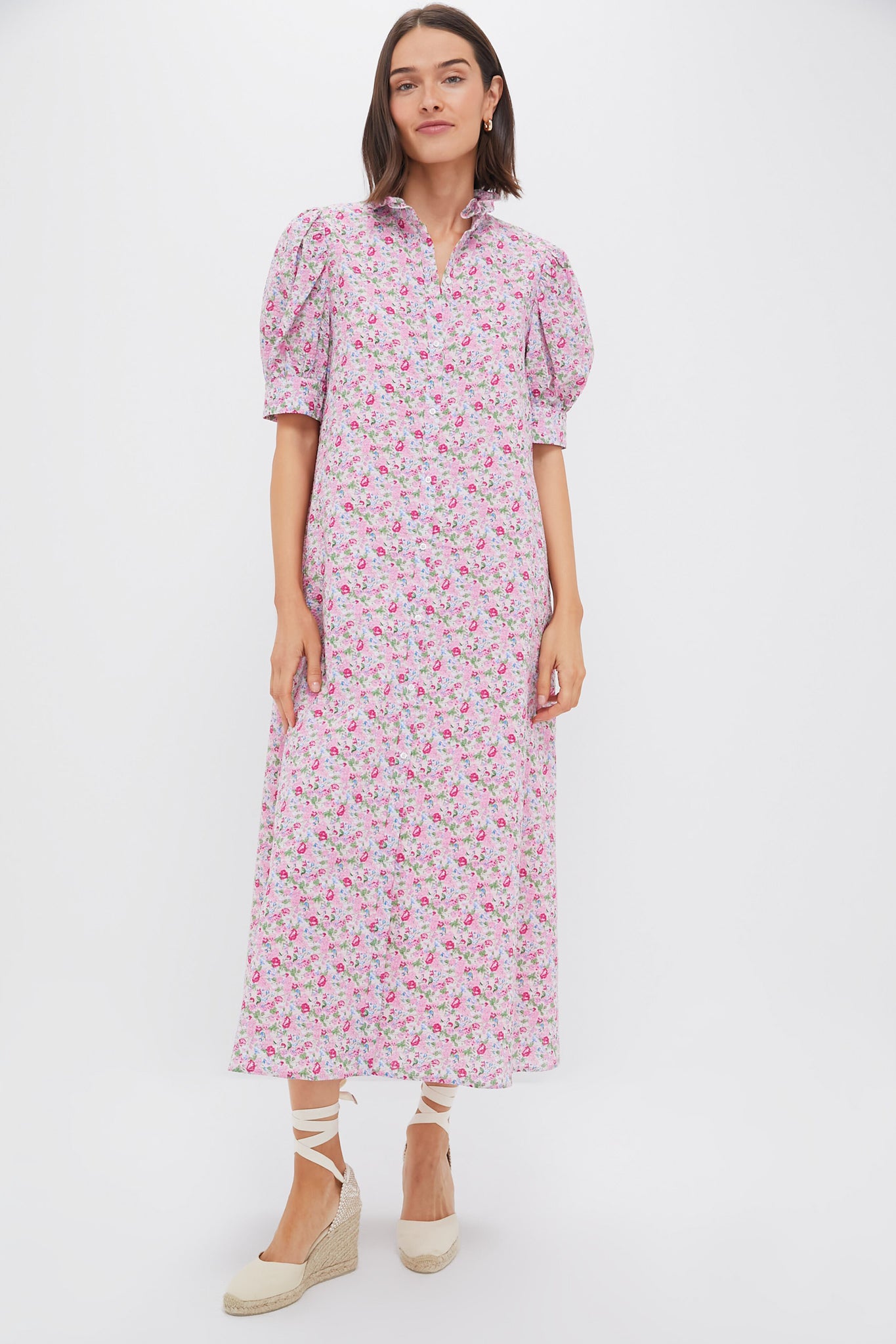knee length dresses for ladies Hyacinth Watercolor Midi Dress