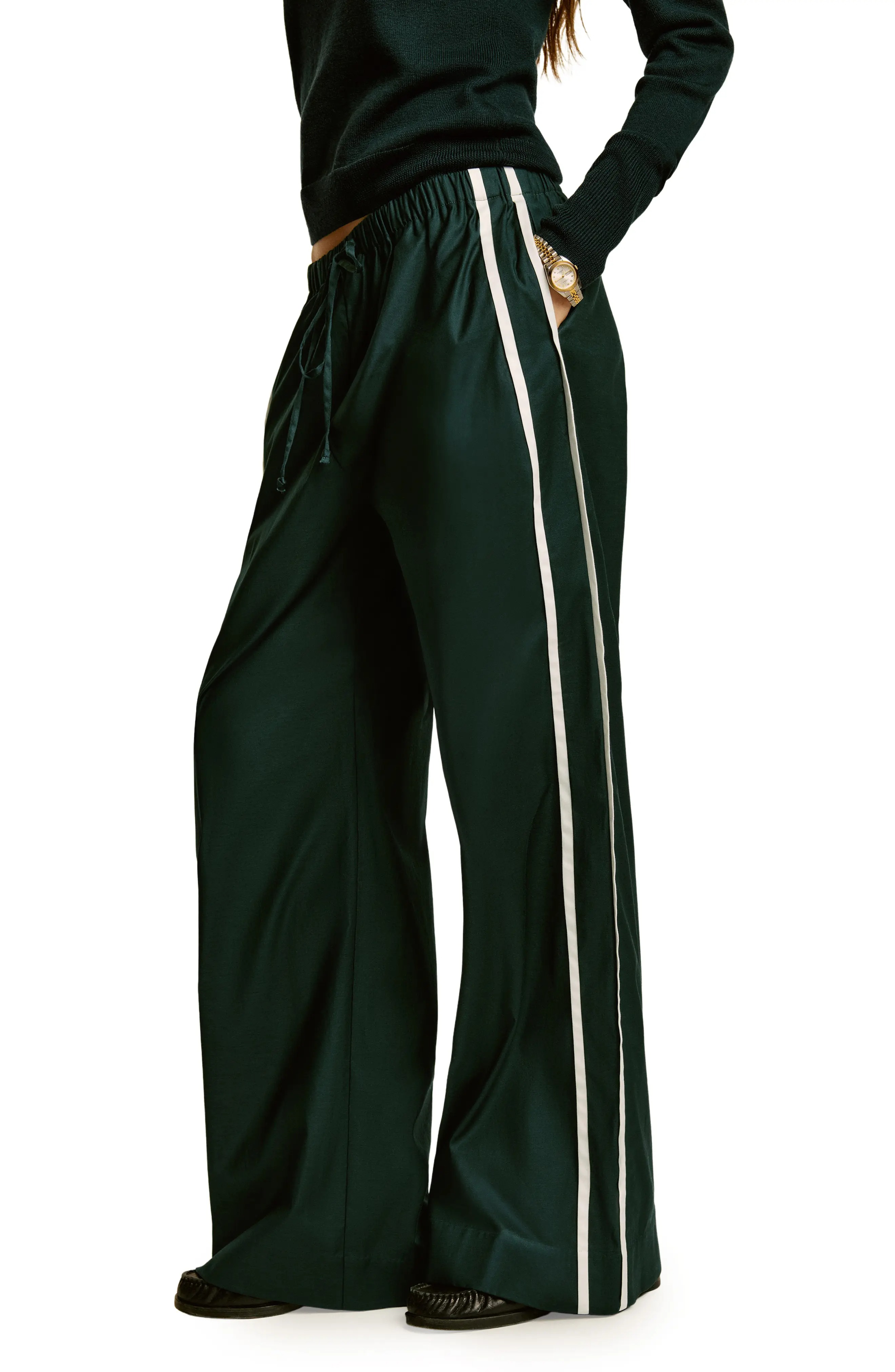 Reformation | Julian Stripe Wide Leg Pants