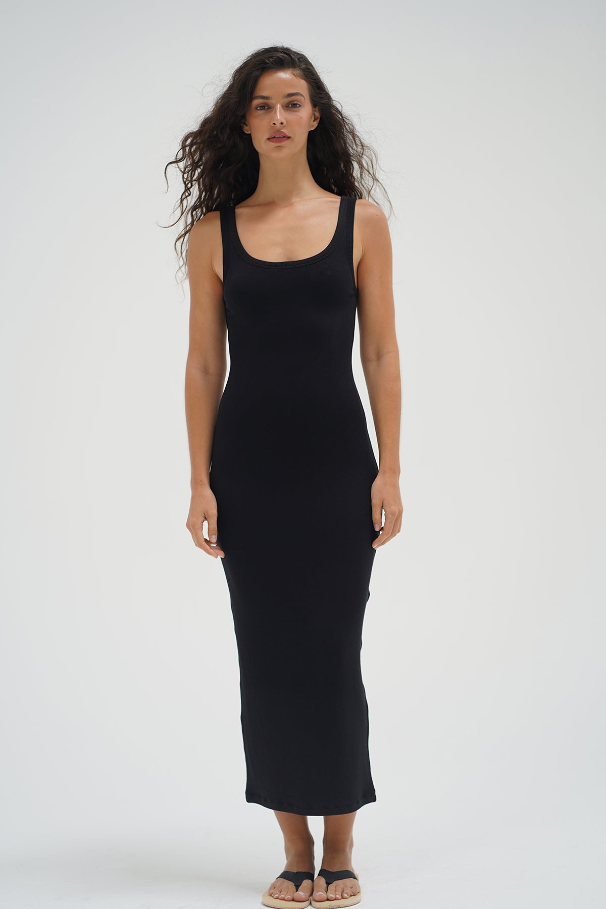 strapless open back dress JAMES PERSE WOMENS RIBBED DAILY TANK
