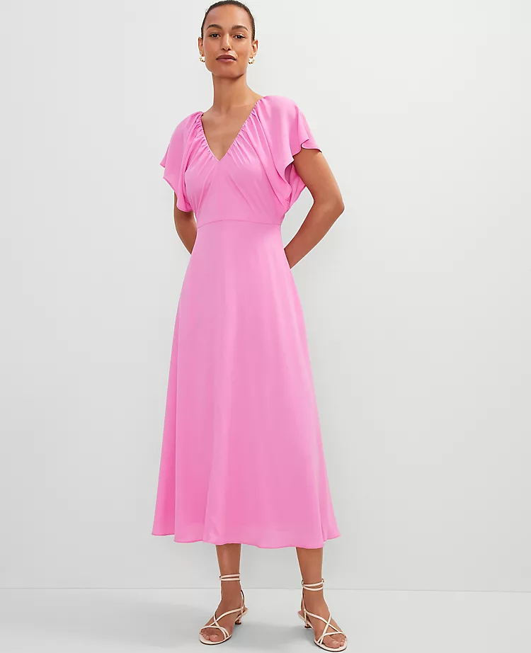 ann taylor seamed flare dress Strapless 3D Overlay Fit And Flare Dress – lisamoranltd