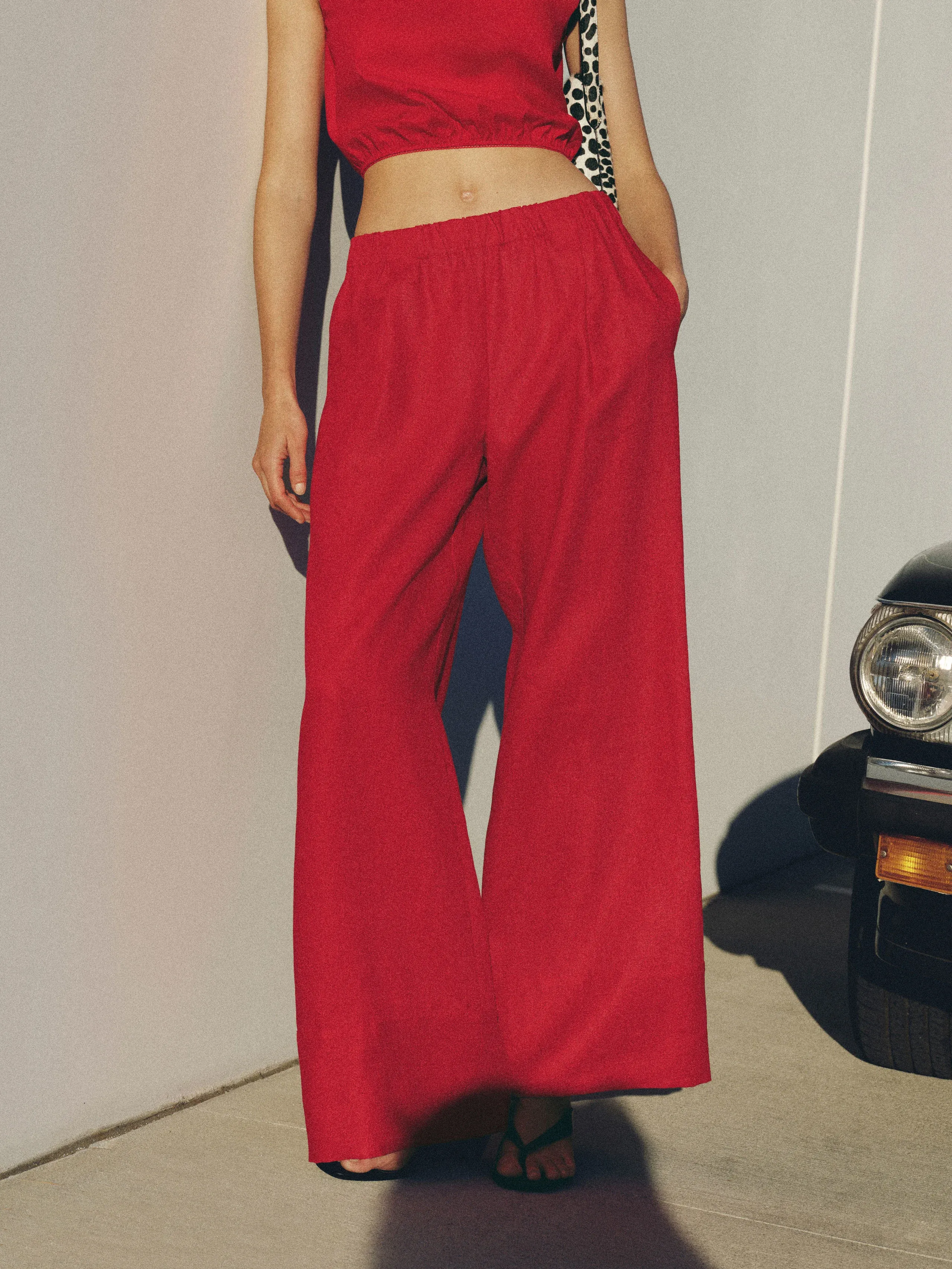 Fernando Linen Wide Leg Short Pants