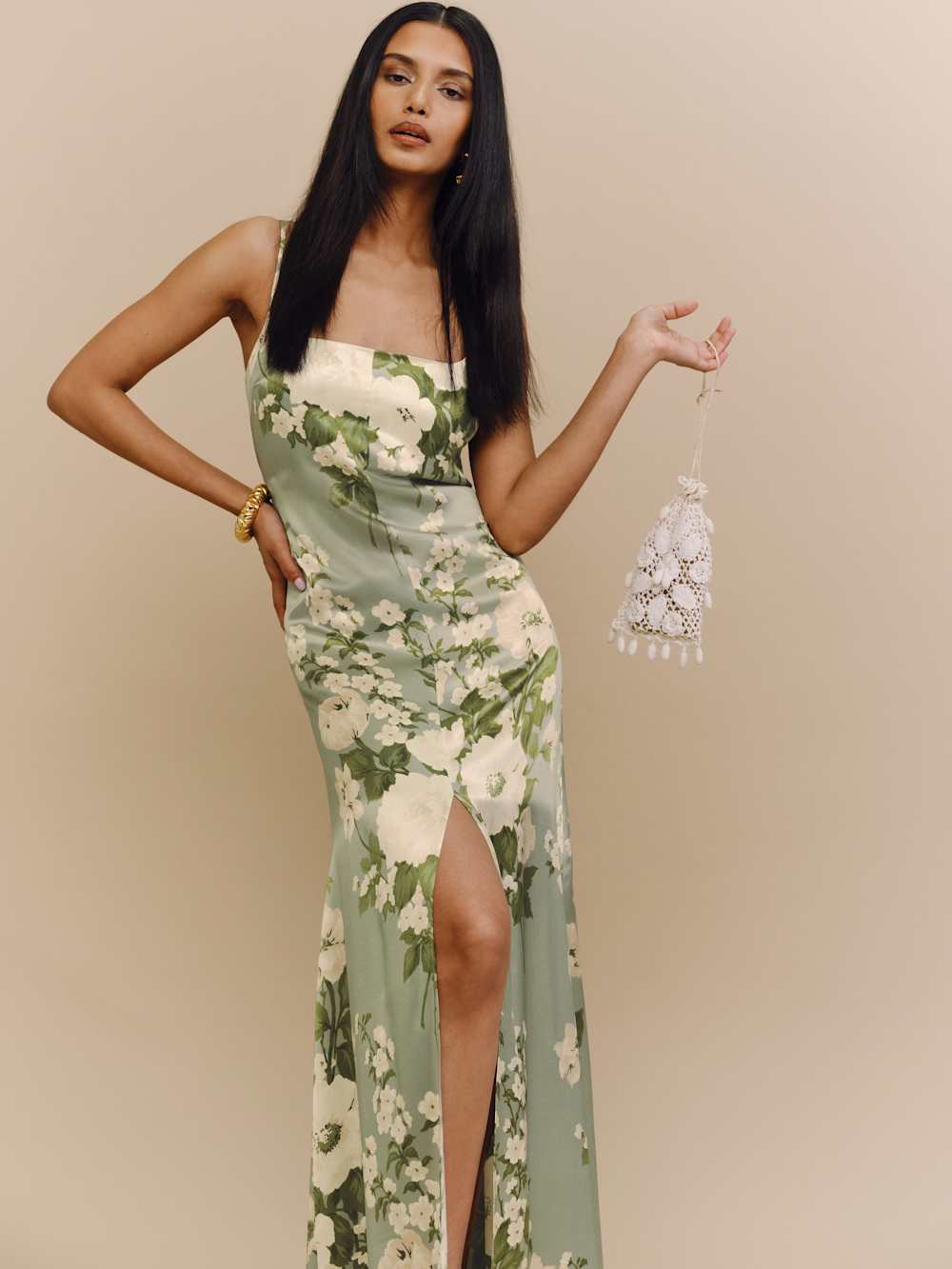 reformation sophie silk dress Reformation Sophie Silk Midi Dress - Selene