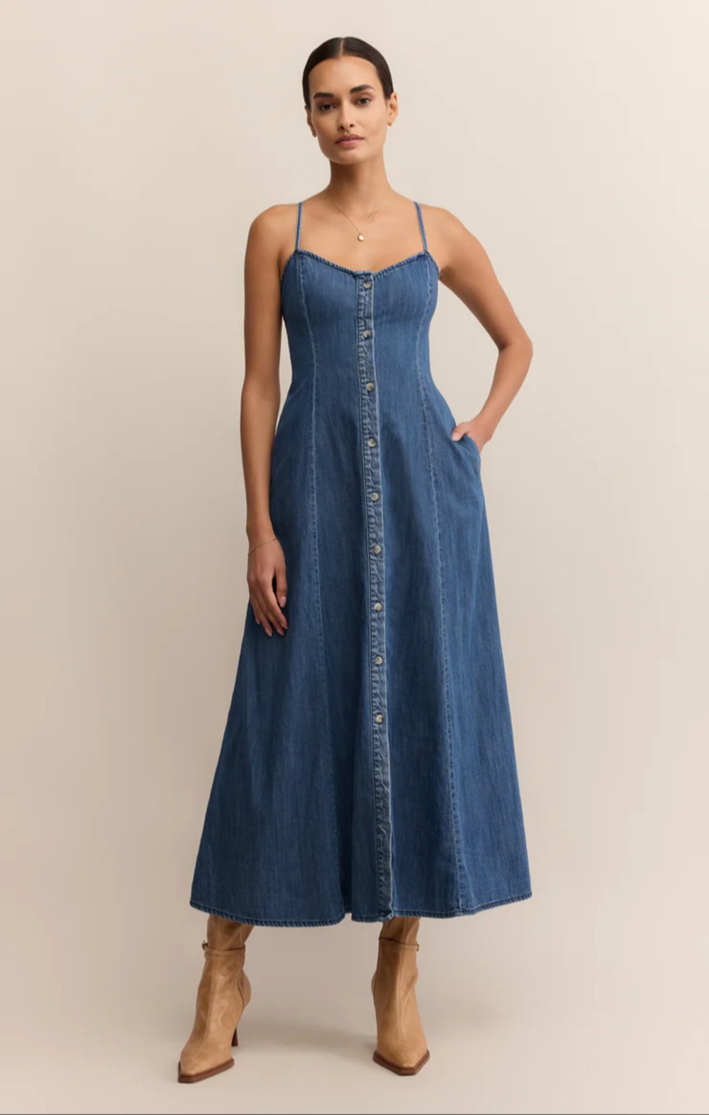 Roxy | Prim Denim Midi Dress