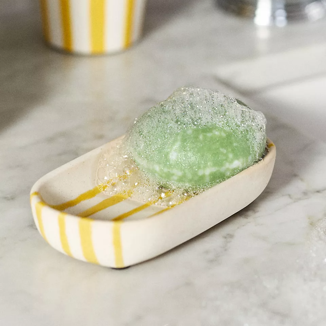 Striped Ceramic Soap Dish - Thumbnail 3