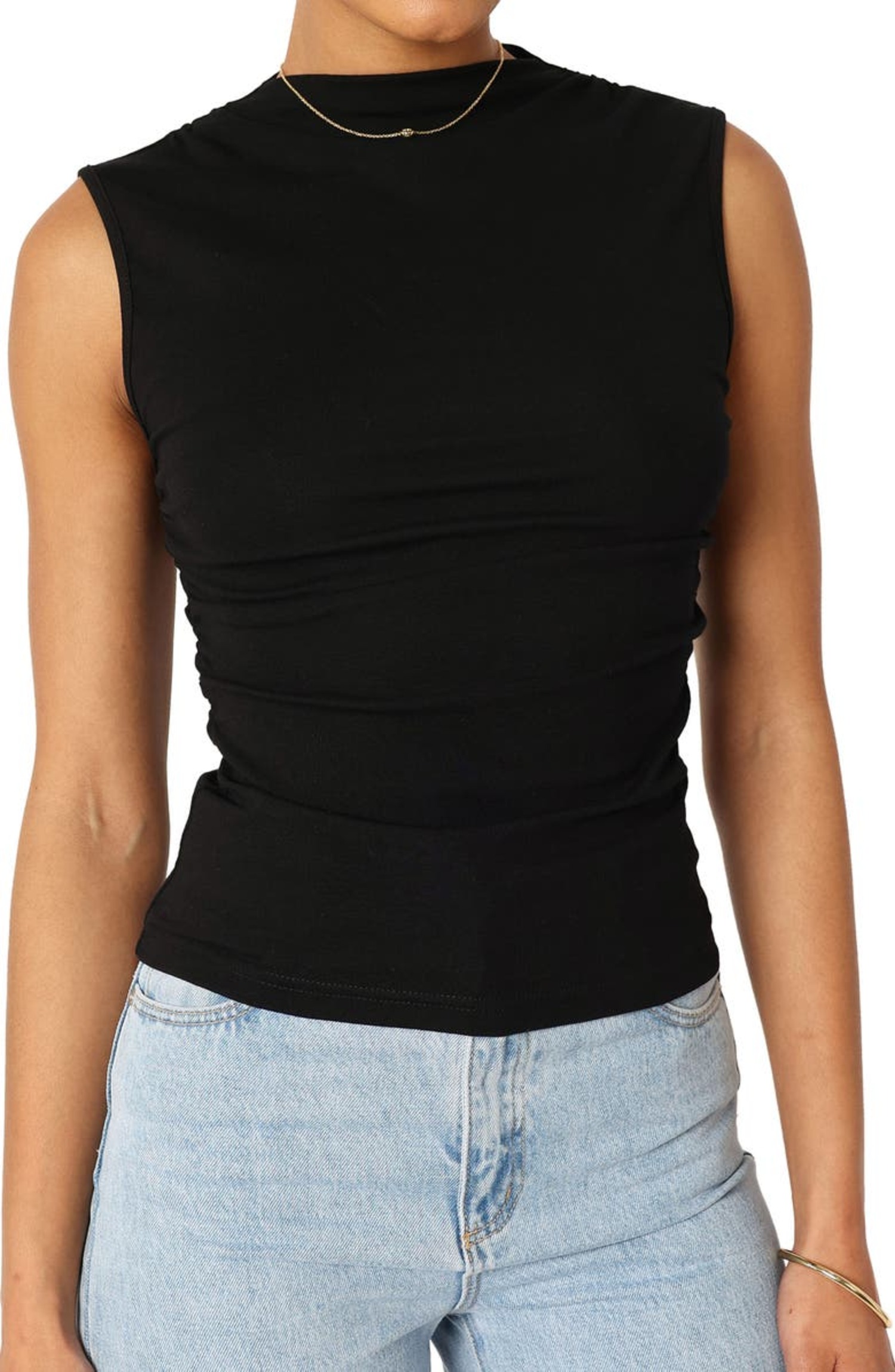Petal & Pup Nissa Mock Neck Sleeveless Top