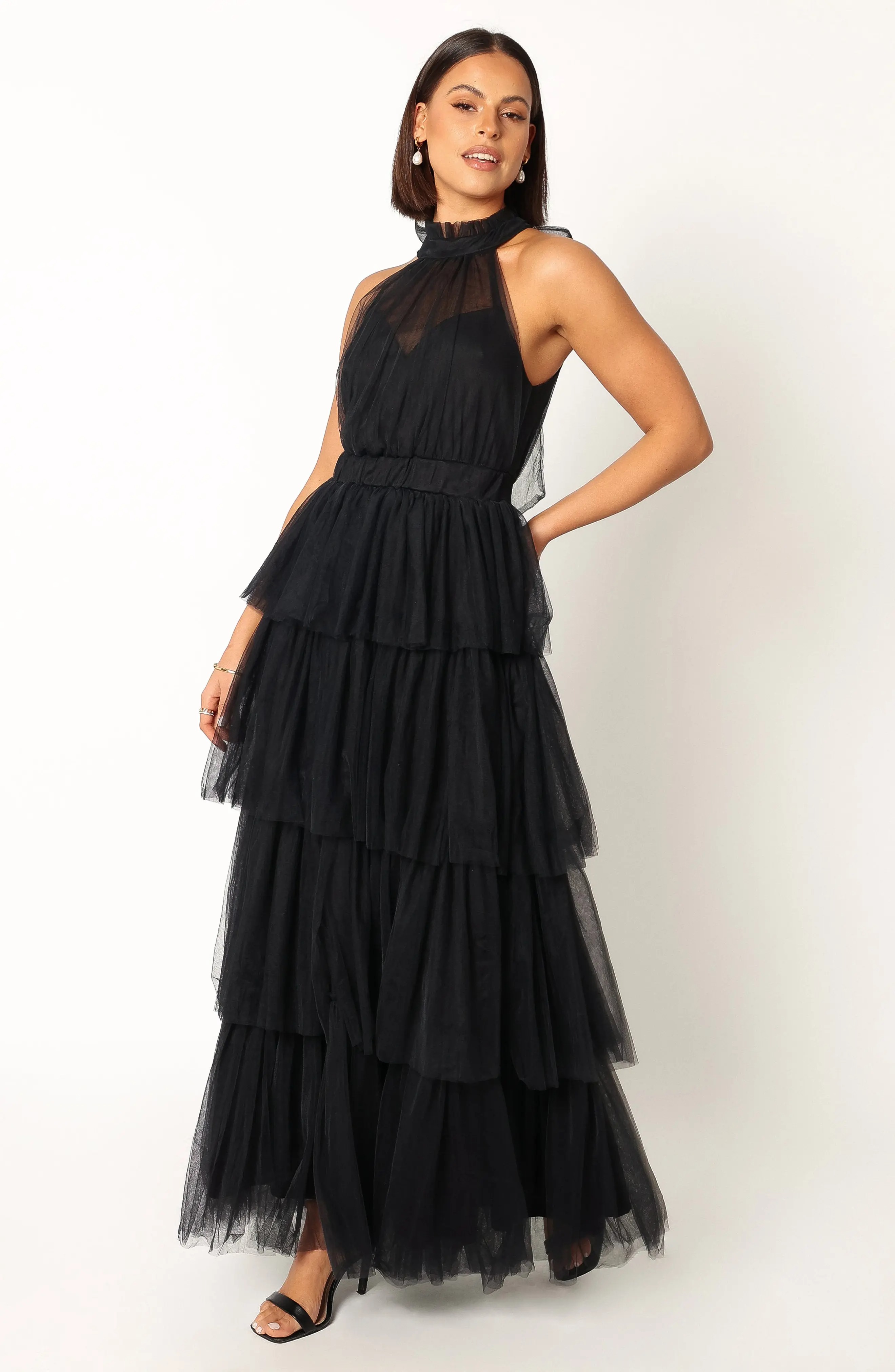 Petal & Pup | Belle Swiss Dot Tulle Tiered Maxi Dress