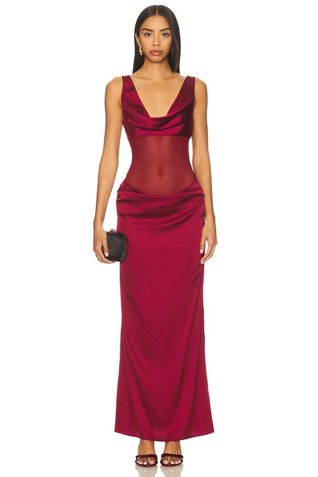 black maxi halter neck dress Modal Halter-Neck Thigh-Split Maxi Dress in Black - 14