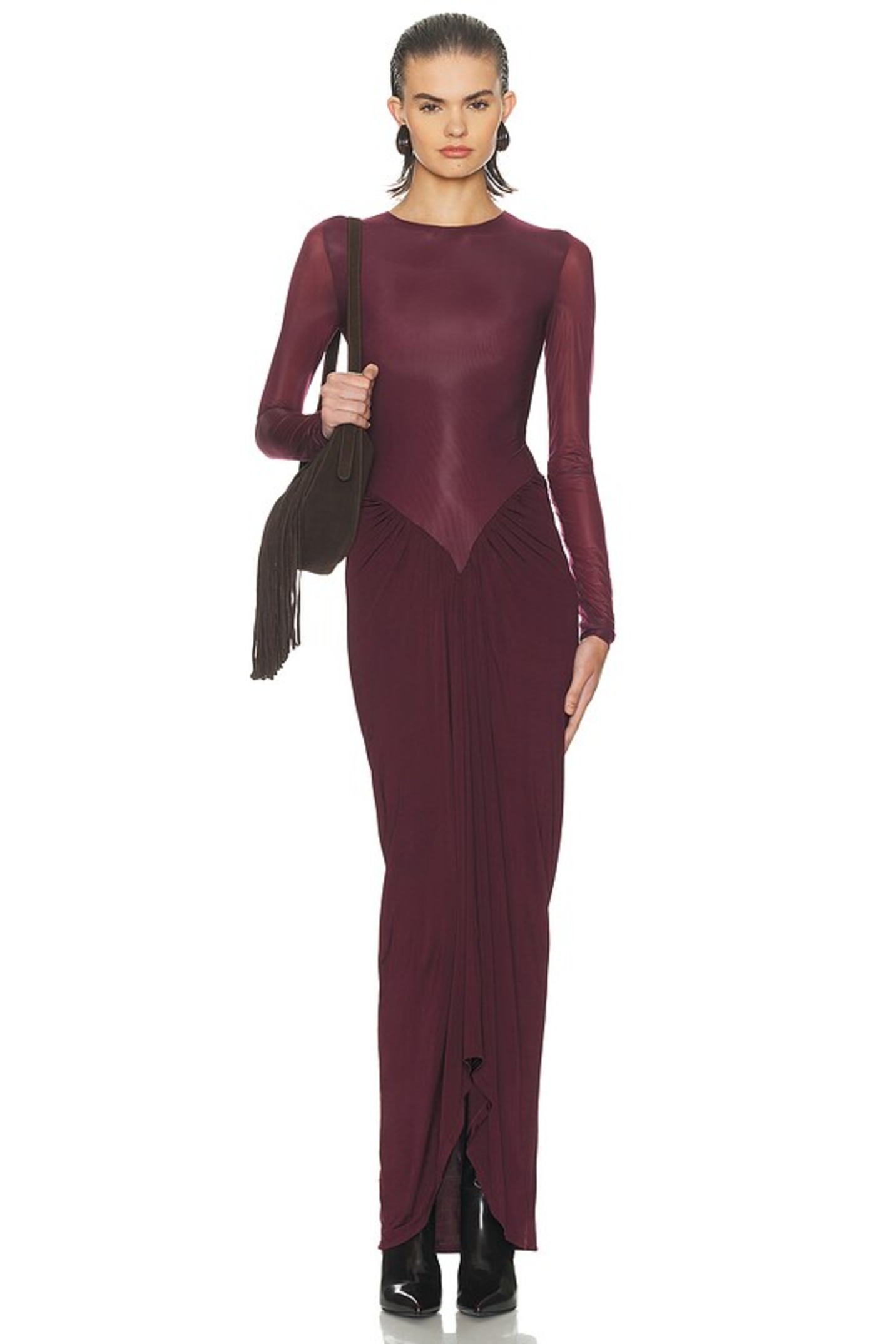 helsa super sheer ruched dress product info and reviews Helsa - The Super Sheer Ruched Dress
