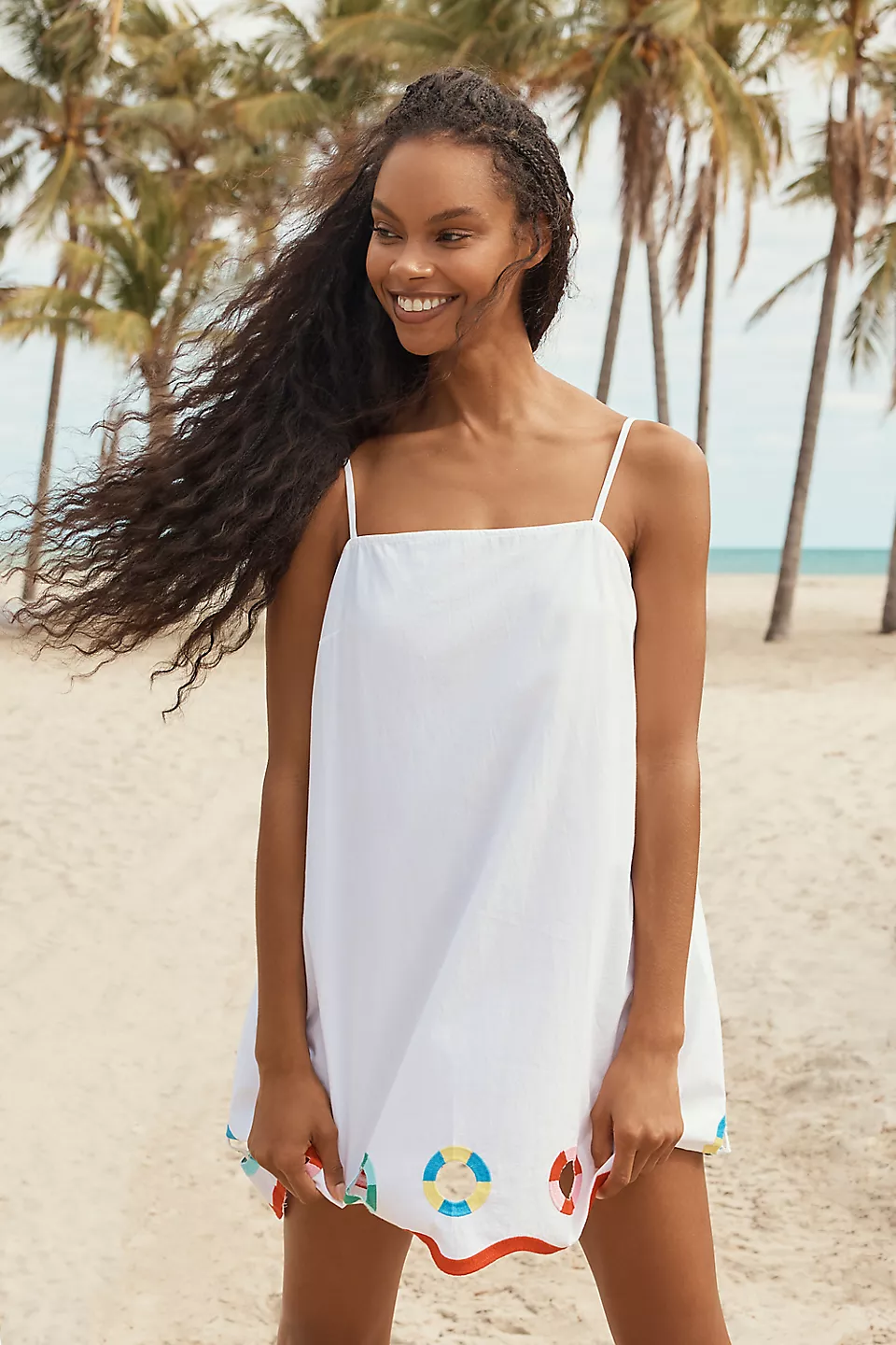 Celandine | Sea Life Embroidered Mini Dress