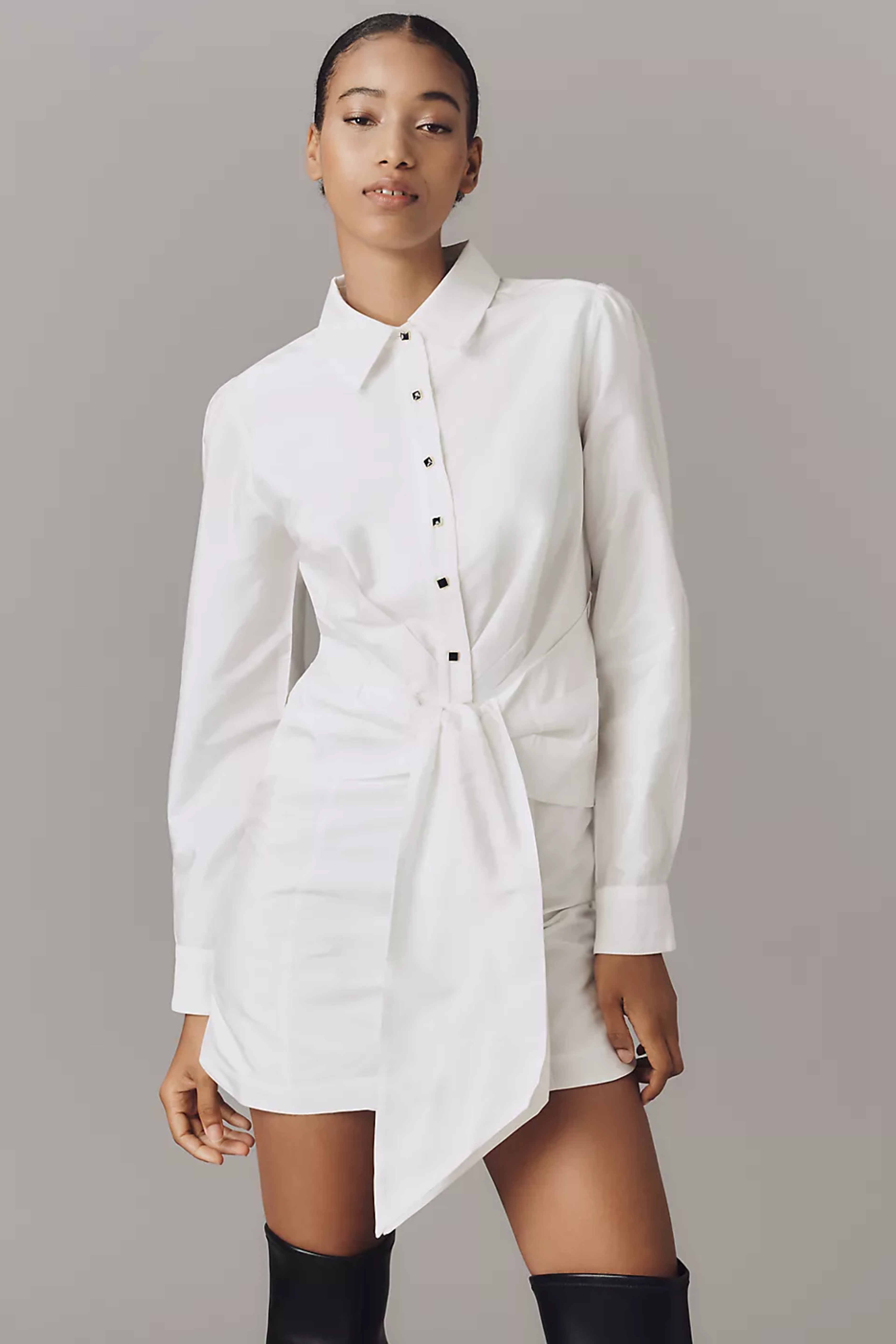 the pollie short sleeve swing tunic mini dress embroidered edition By Anthropologie The Pollie Short-Sleeve Swing Tunic Mini Dress: Embroidered Edition in Blue