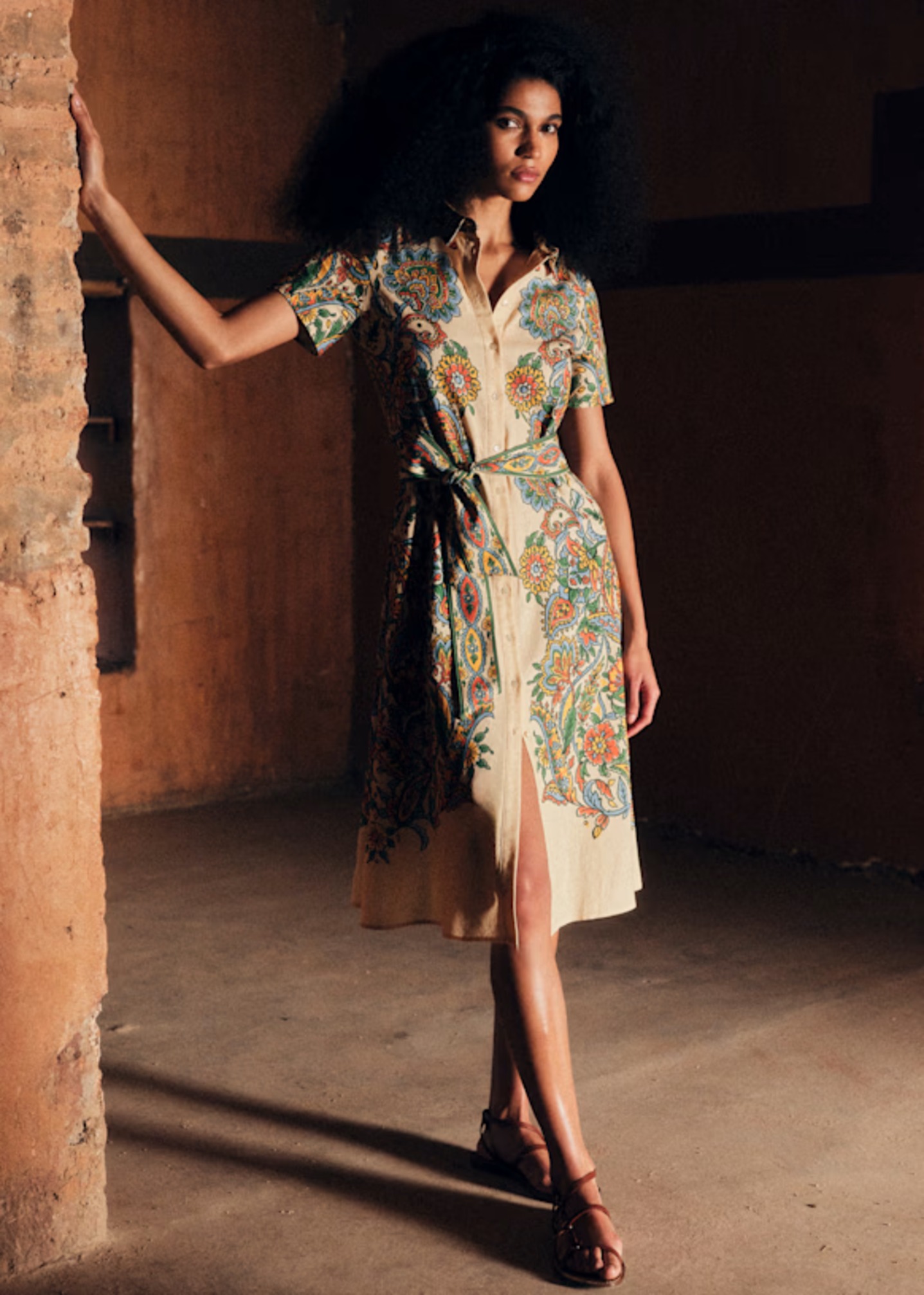 sezane lina dress Sezane Lina Silk Blend Long Sleeve Maxi Dress Size US 2 FR 34
