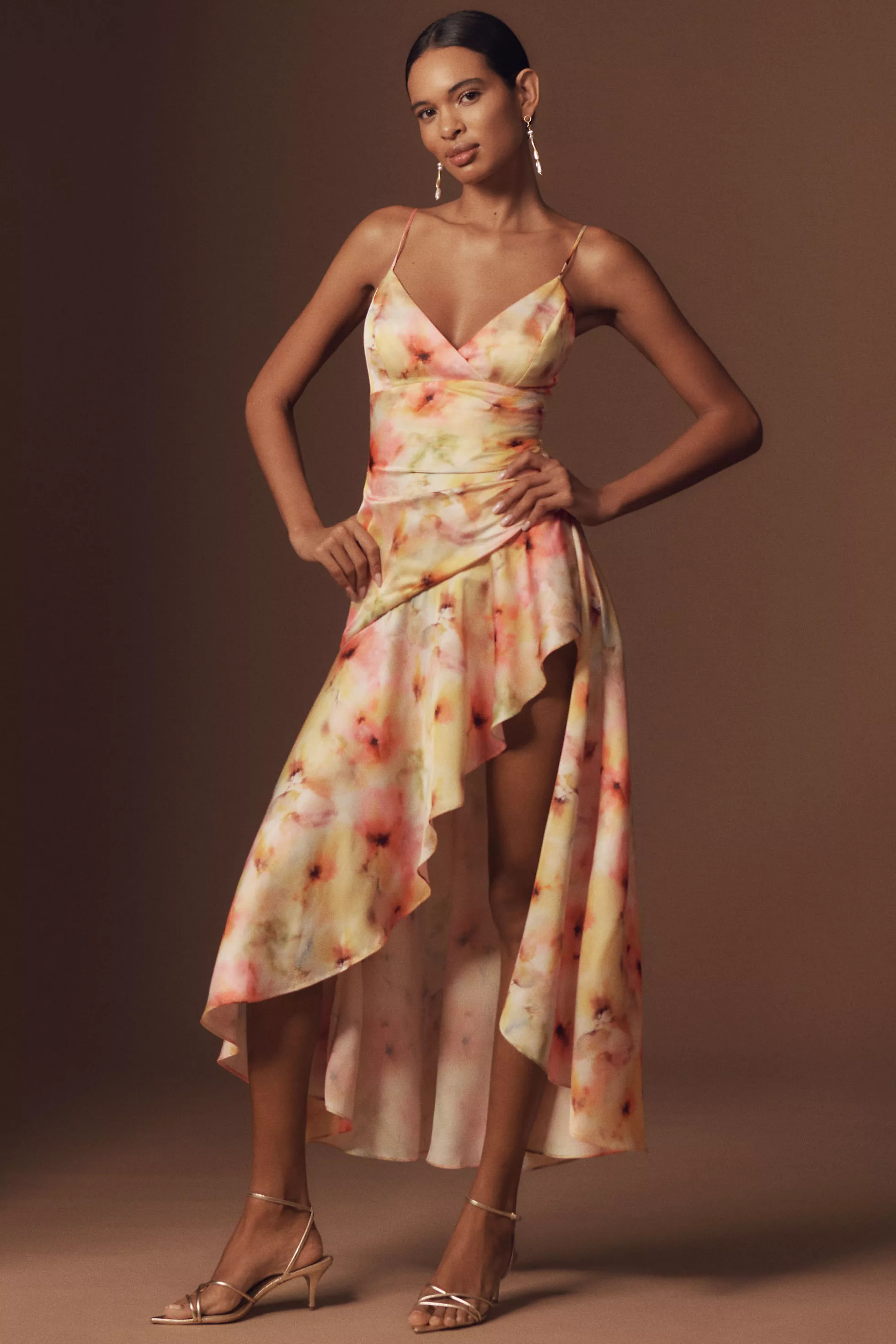 De La Vali | Perenna Midi Dress in Primavera Silk Chiffon