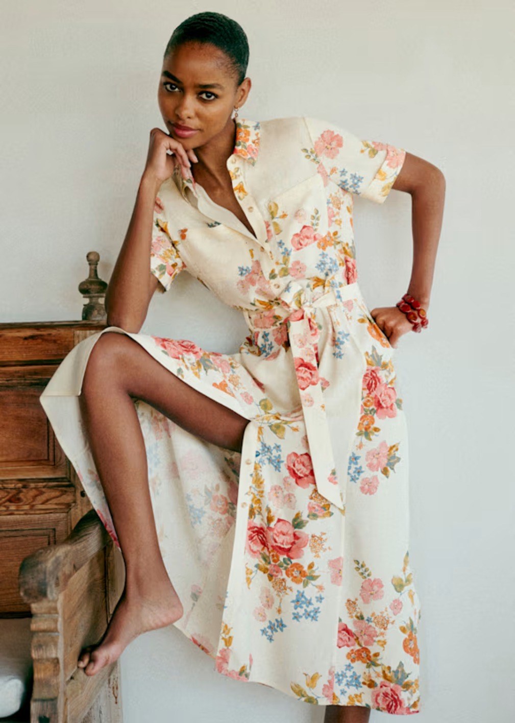 Sézaneセザンヌ　フラワーワンピースAdèleドレスCalvi Sézane | Adèle Dress