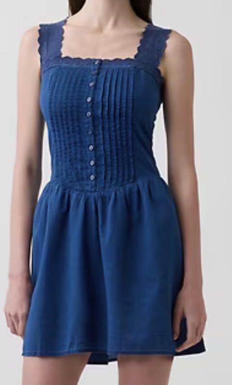 GAP | Pintuck Drop-Waist Mini Dress