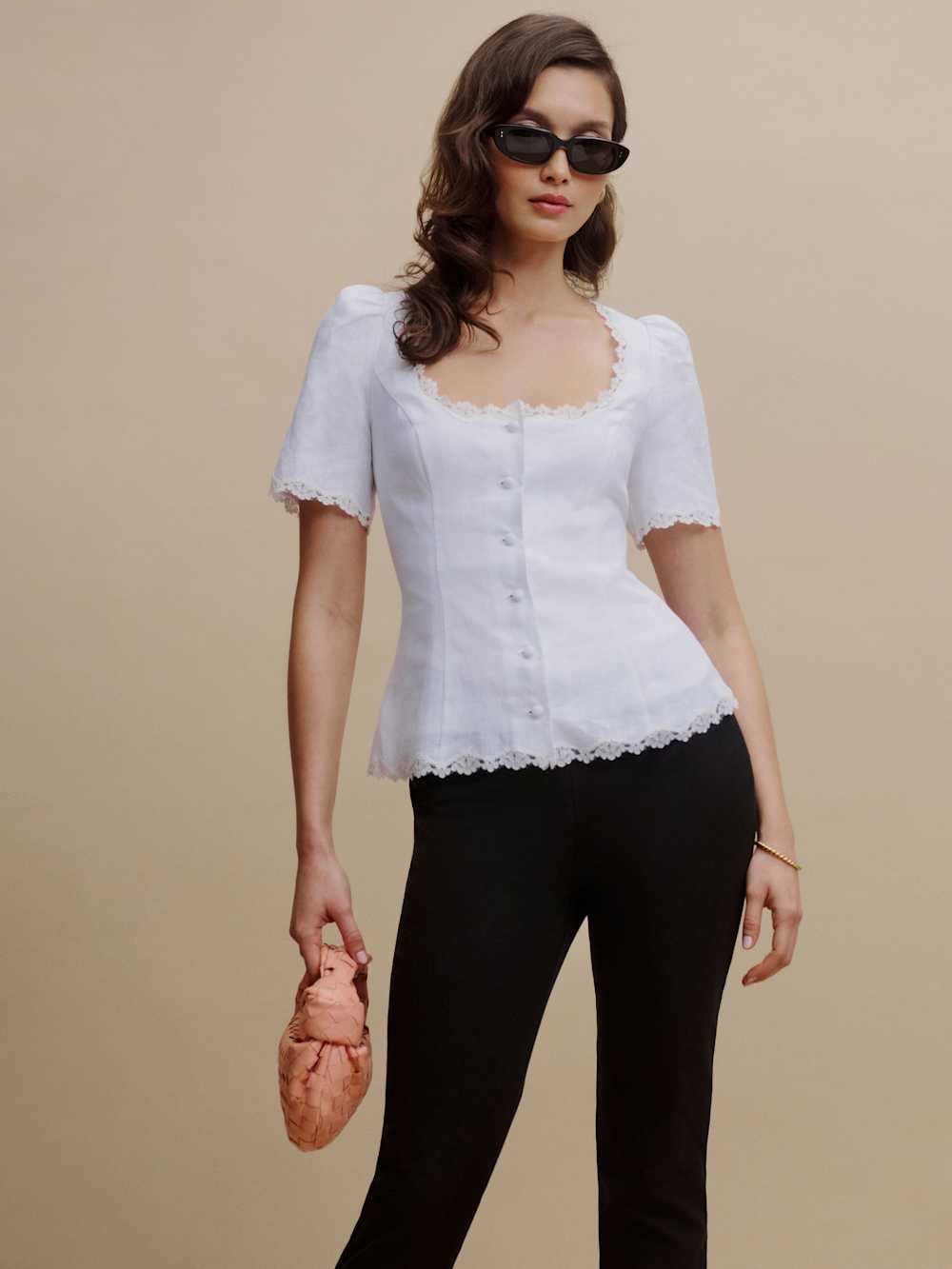 Reformation | Anabella Linen Top