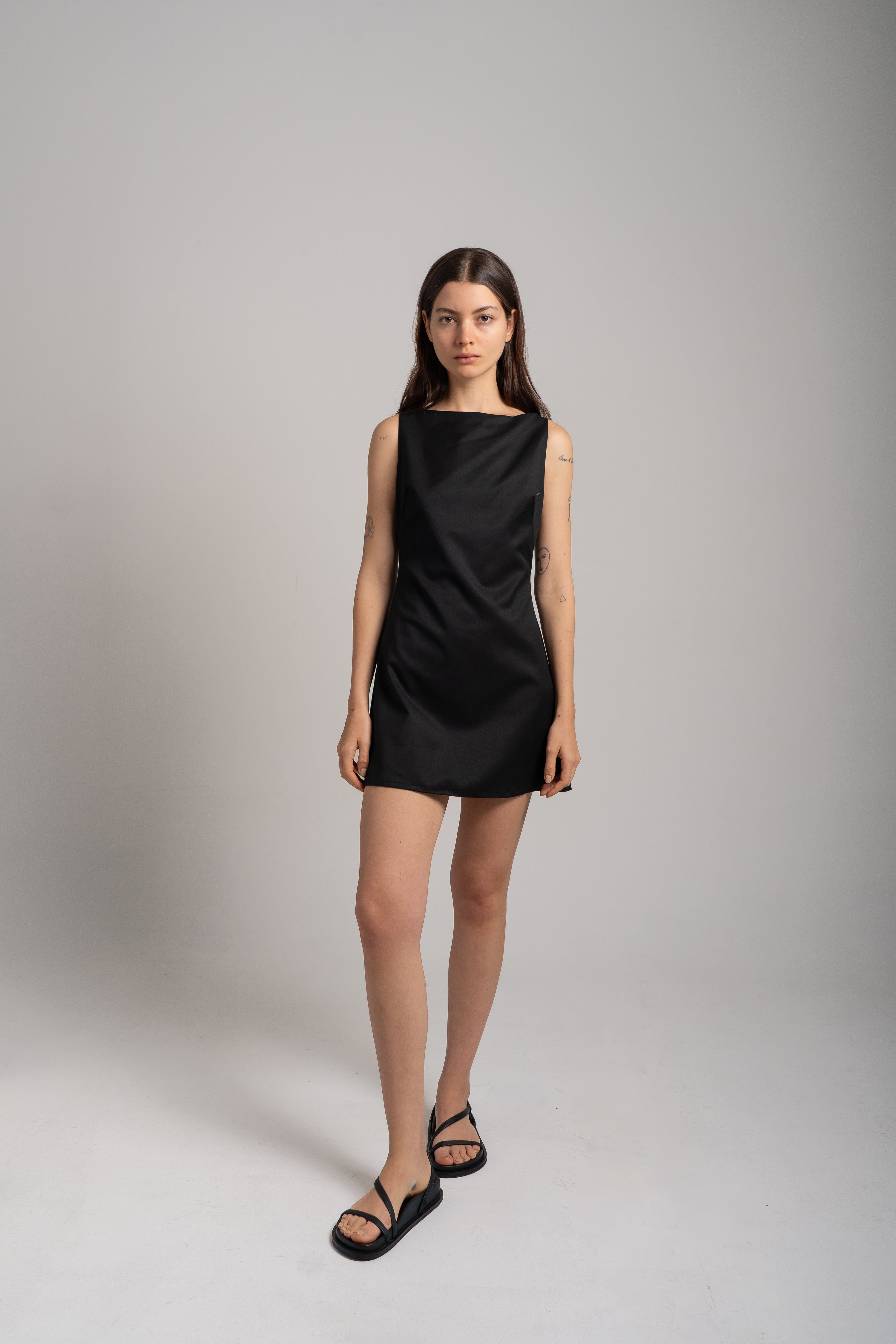 matteau crepe mini shift dress Crepe Mini Shift Dress