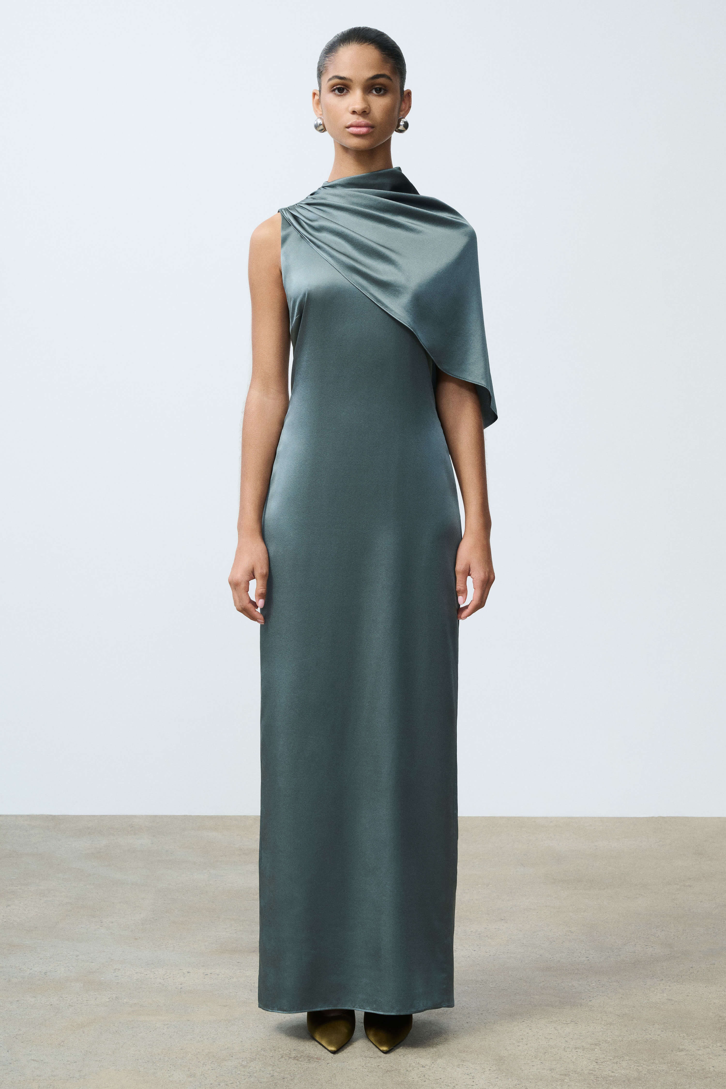 jennis silk dress reformation Reformation Jennis Silk Dress In Fabrizia