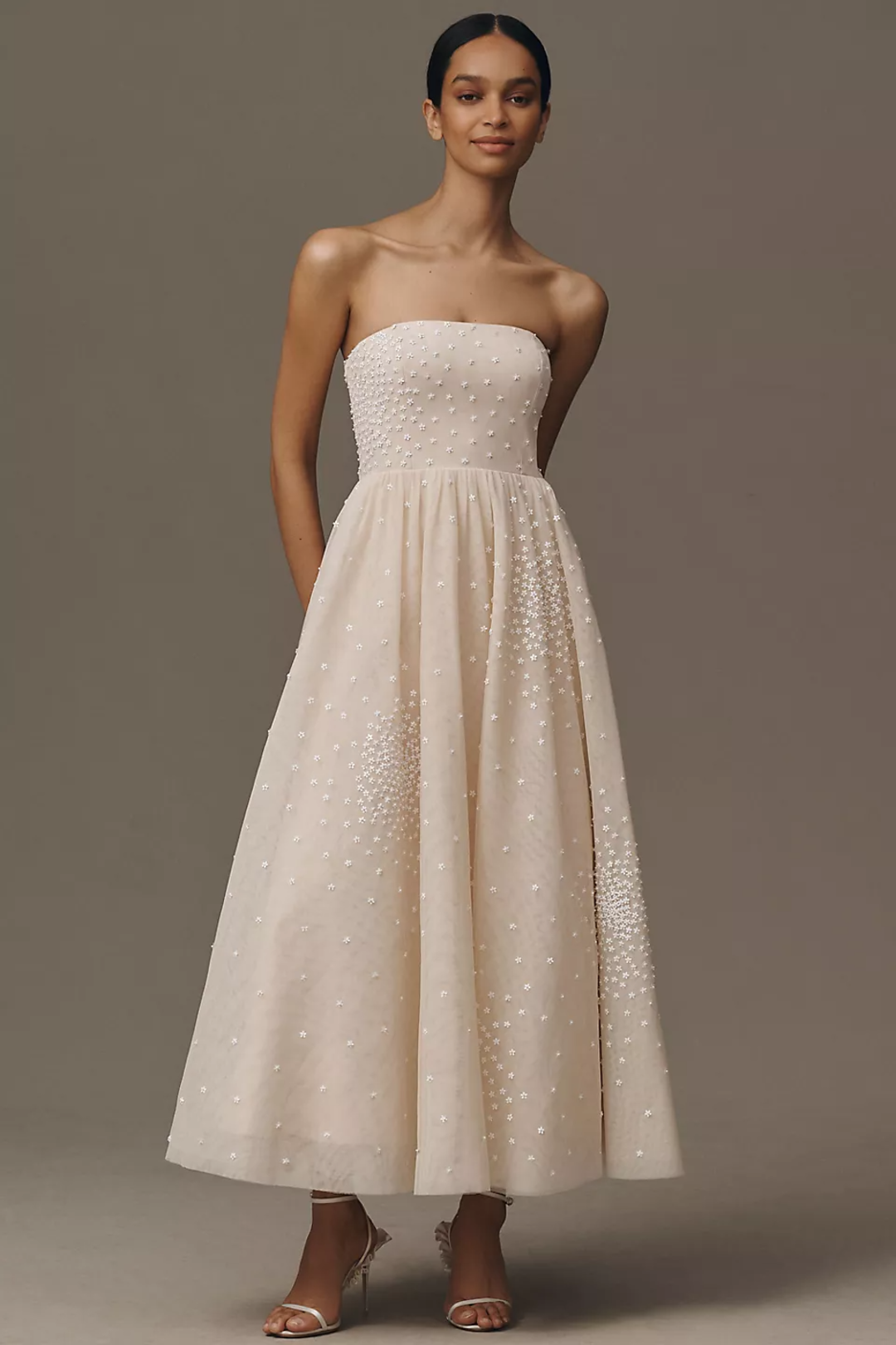 helsi vivi strapless beaded fit & flare midi dress Helsi