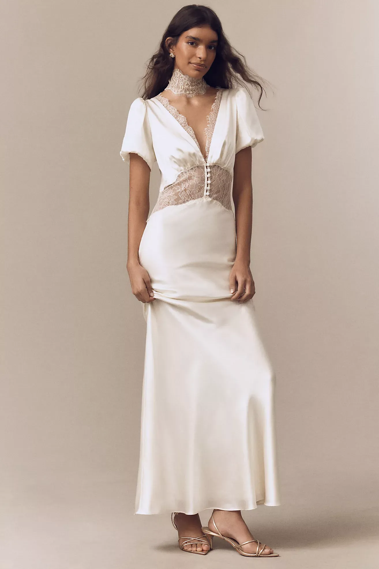 BHLDN | Long Sleeve V-Neck Maxi Dress