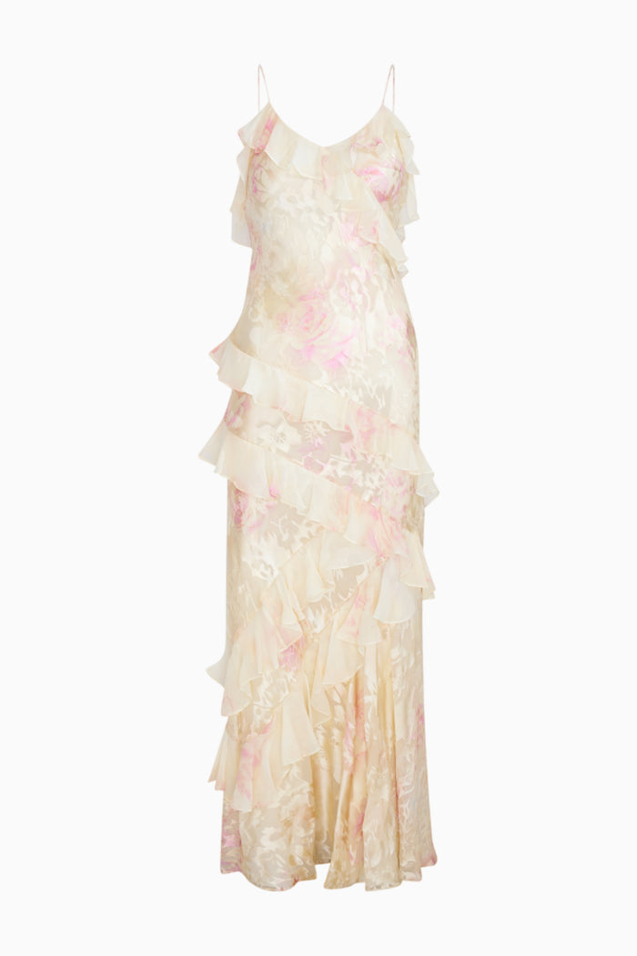 chinese dress ladies Loveshackfancy Women's Minka Maxi Dress - White