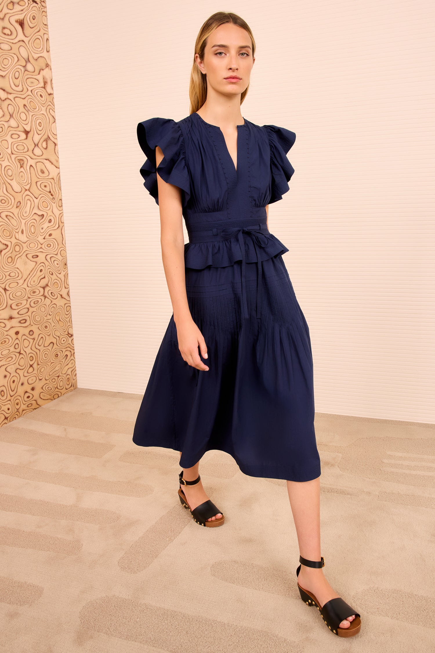 Ulla Johnson | Florence Flutter Sleeve Midi Dress