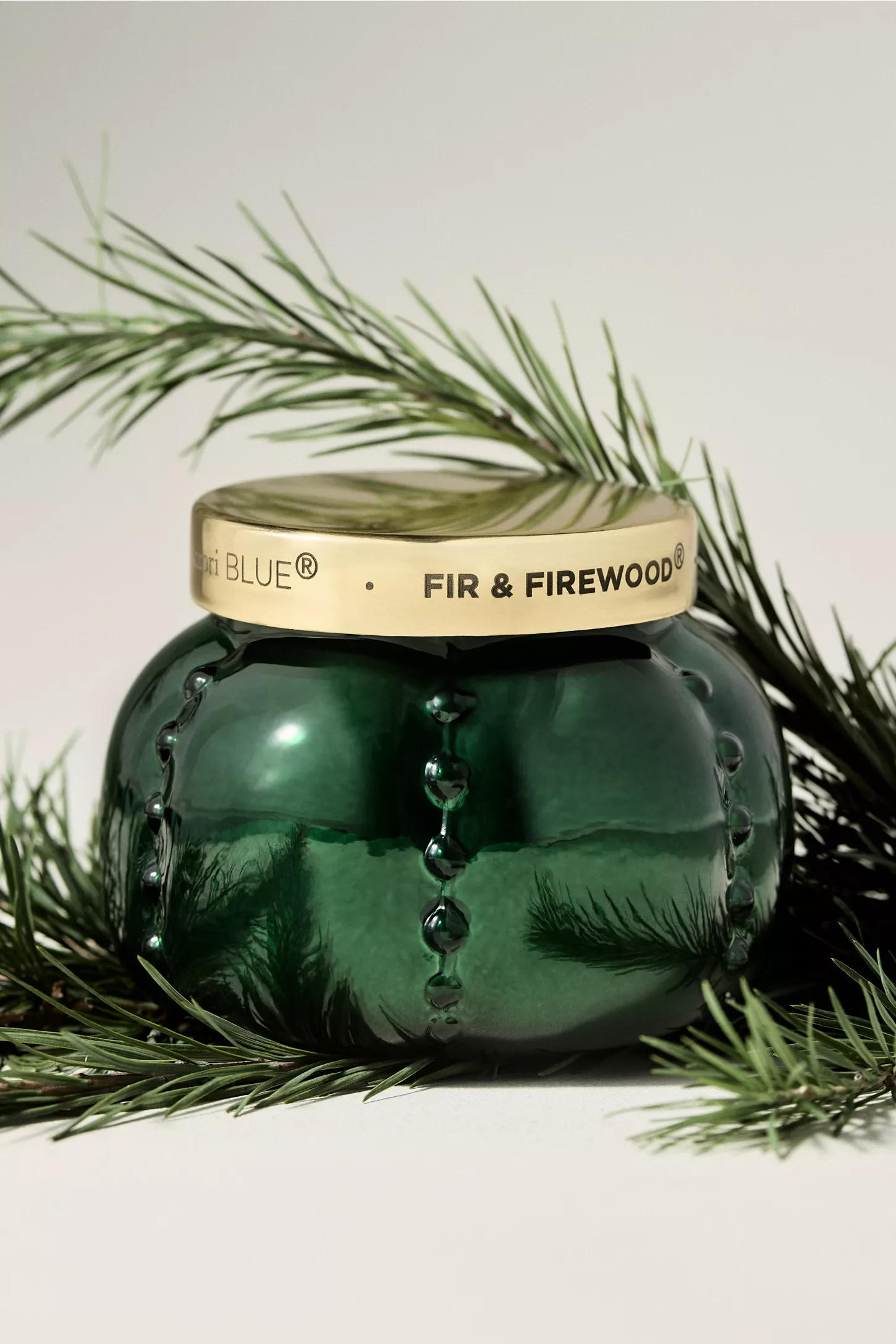 Fir & Firewood Ornament Glass Candle