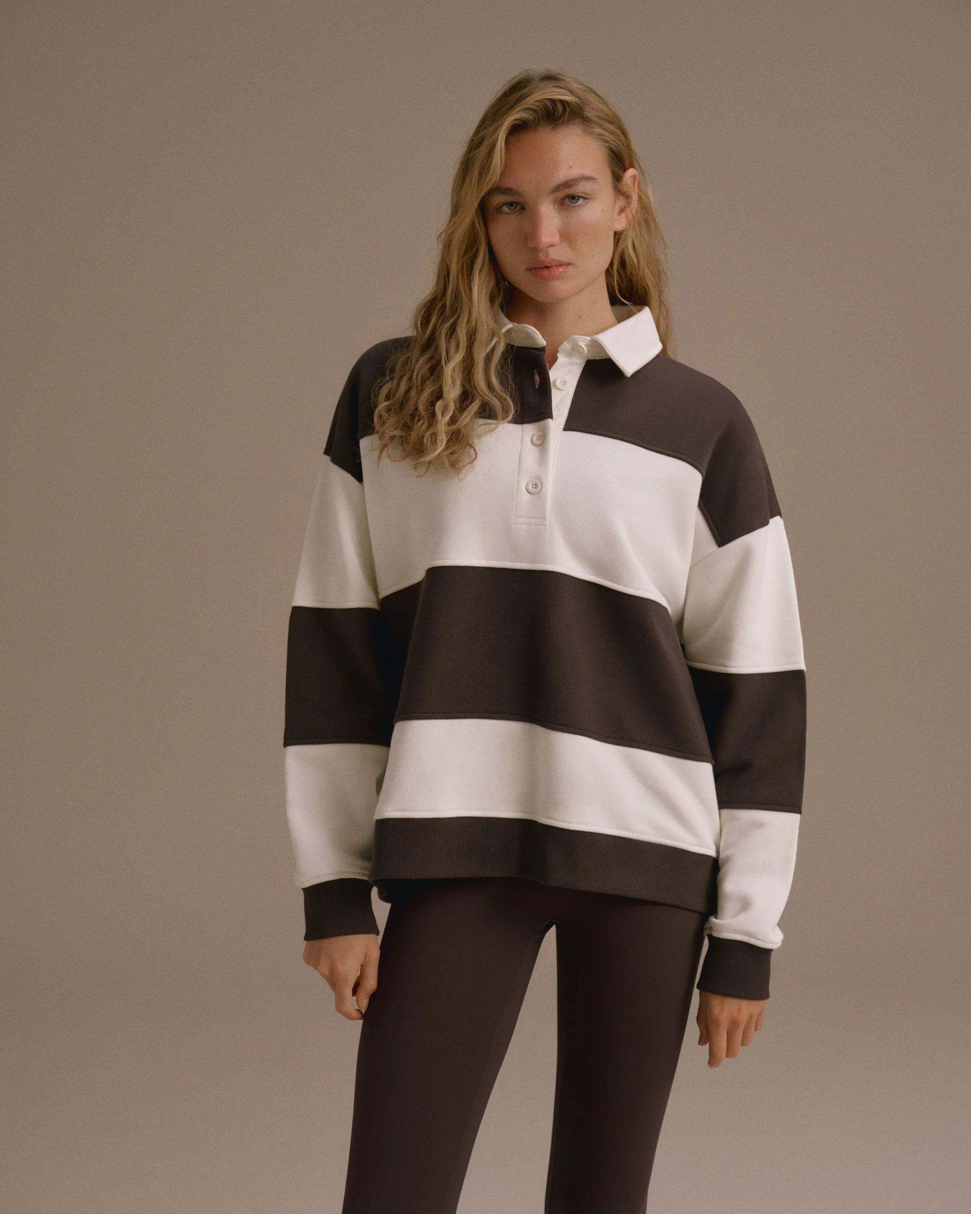 Alo | Take It Easy Long Sleeve Henley Pullover Sweatshirt