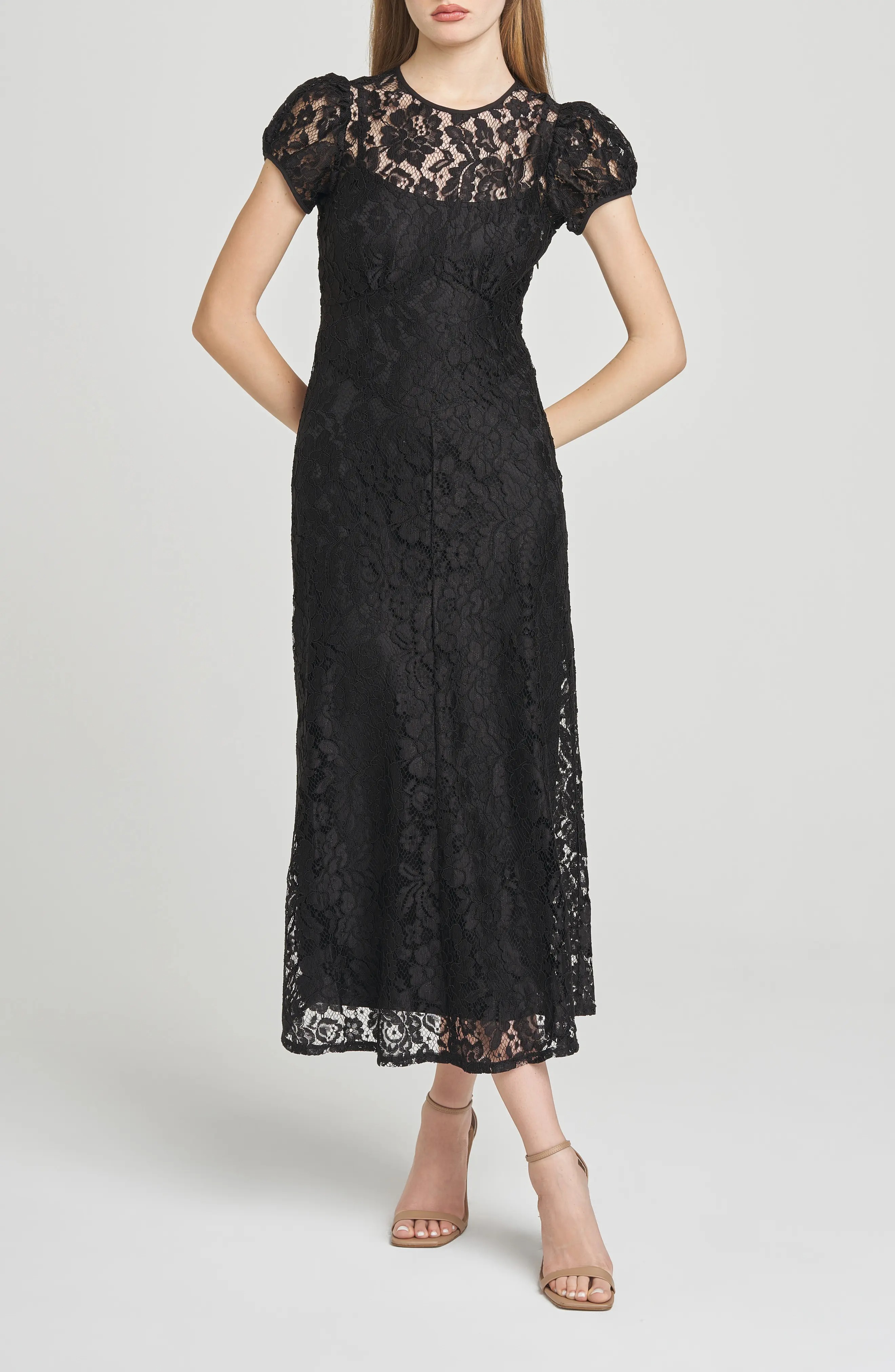 WAYF | Lace Trim Slip Dress
