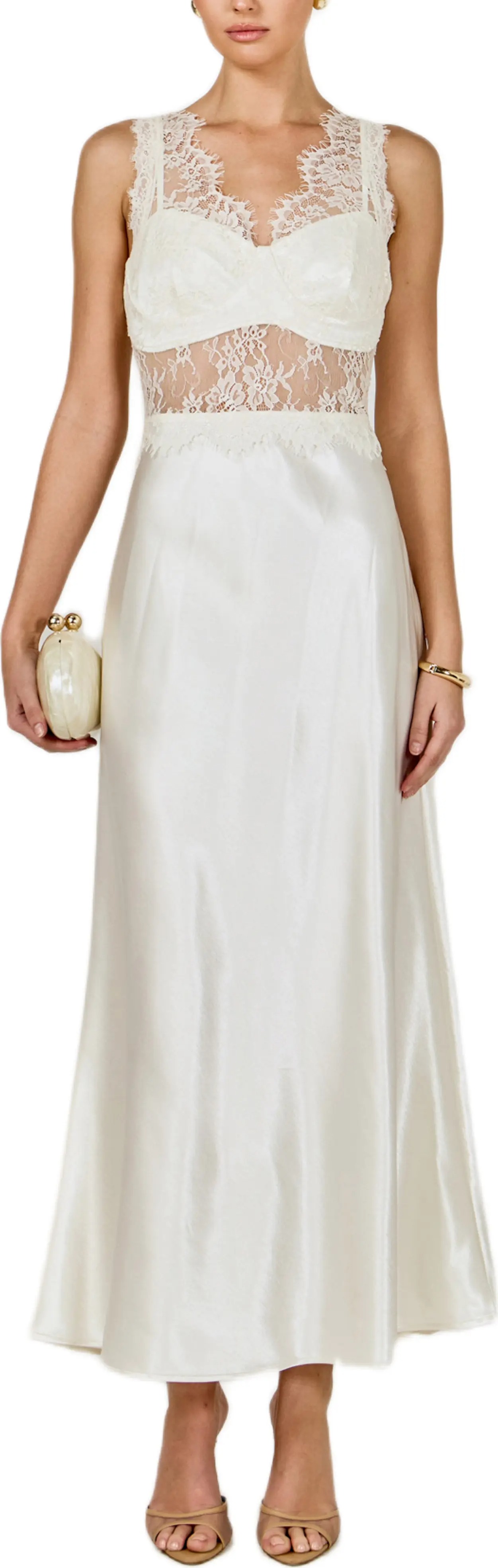 chinese dress ladies Lace Satin Maxi Dress  Endless Rose
