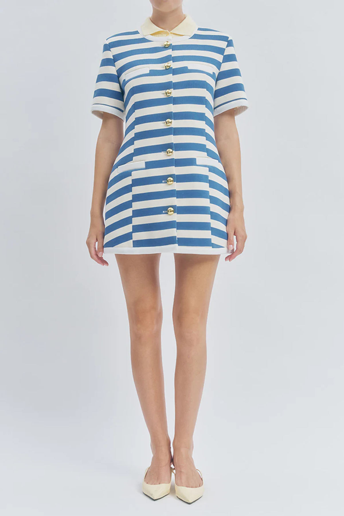 sachin and babi light blue dress Maude Club Maude Madison Smocked Drop-Waist Midi Dress main image 1