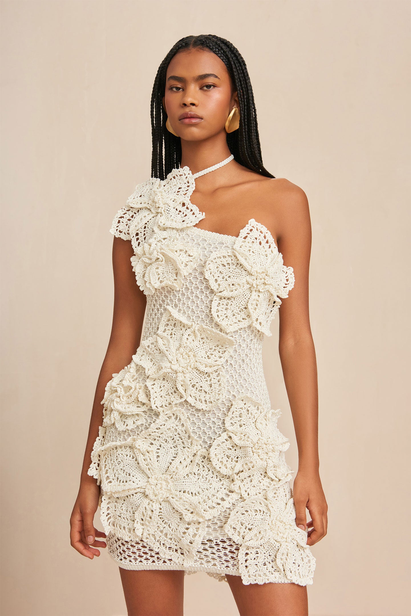 Cult Gaia | Pemma Crochet-Knit Midi Dress