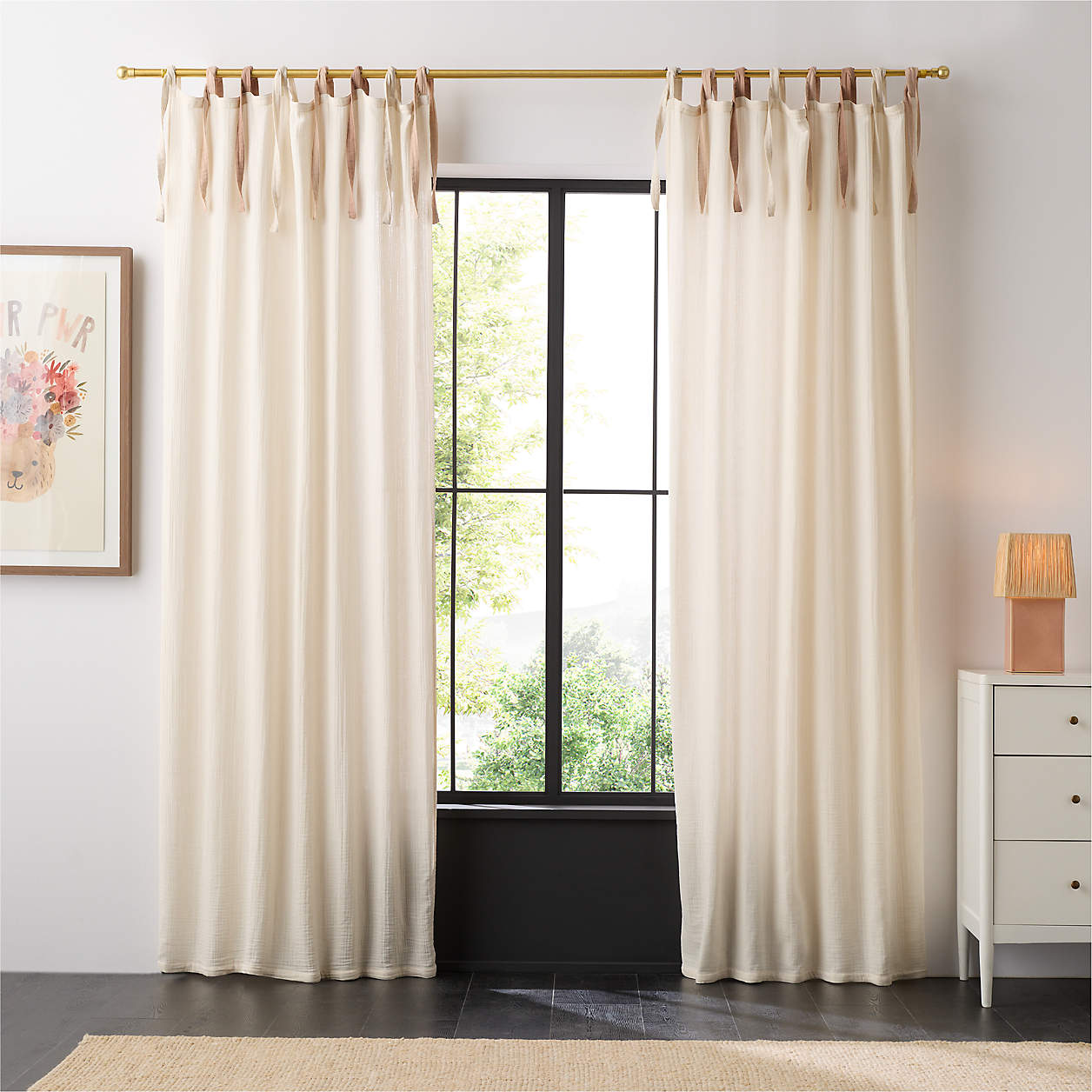 Crate & Kids Muslin Curtain Panel