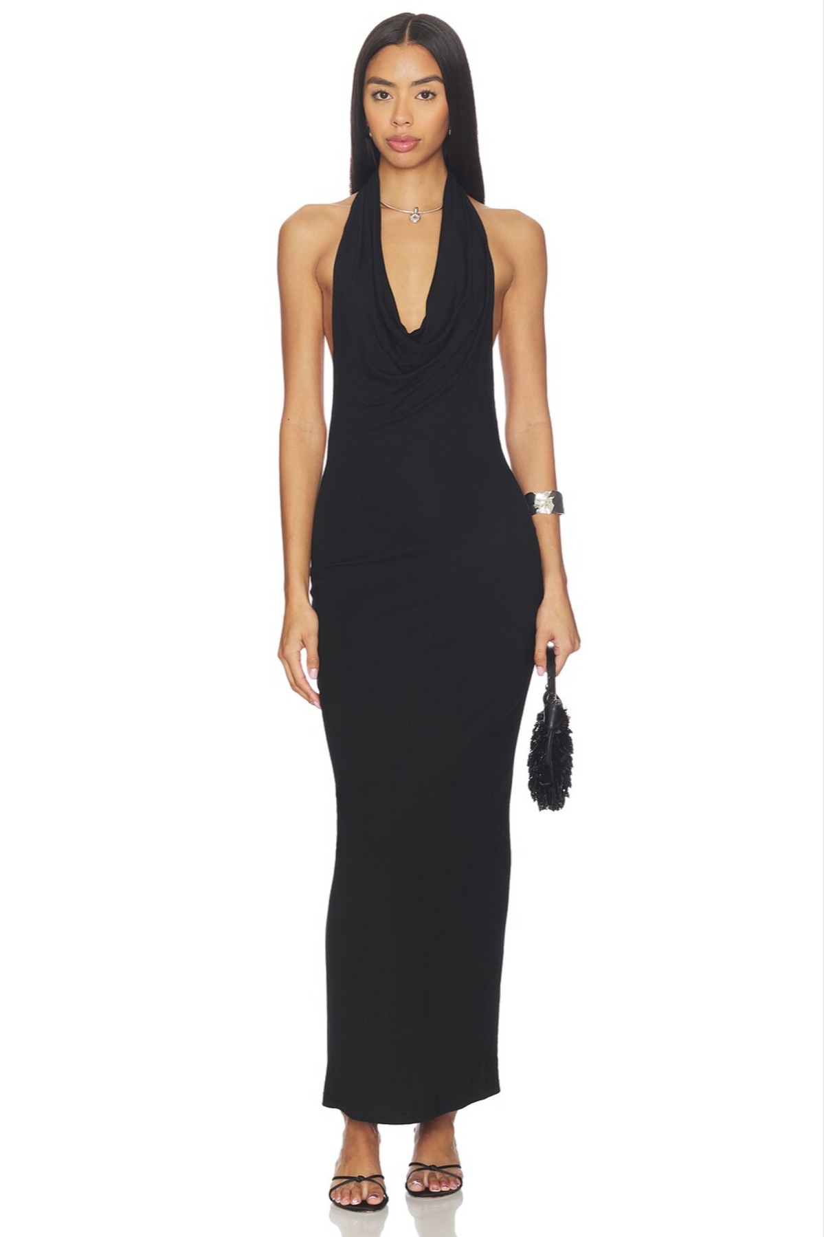 superdown jade halter maxi dress Amanda Uprichard Jade Silk Maxi Dress