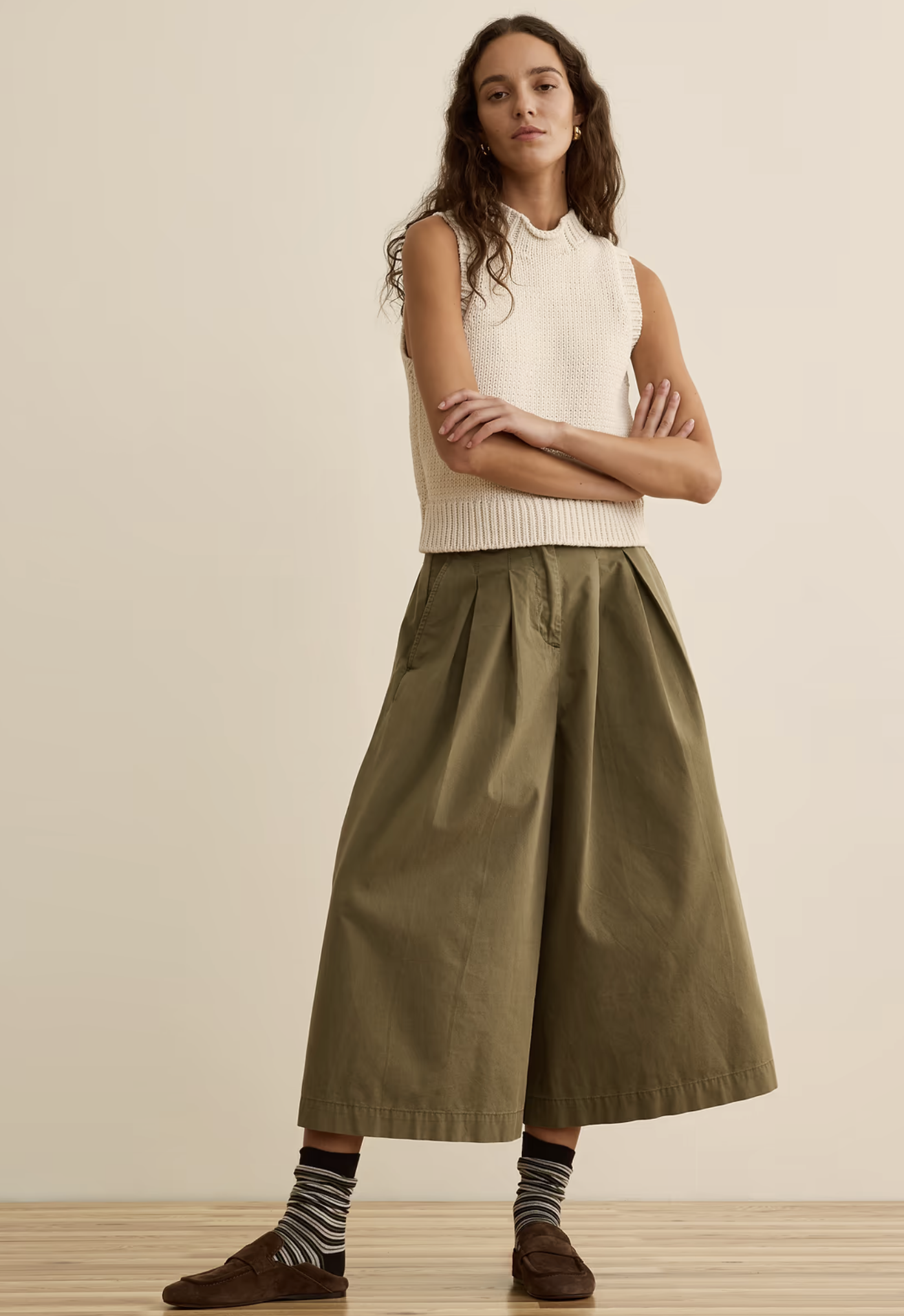 Banana Republic x La Ligne The High-Rise Cotton Culotte