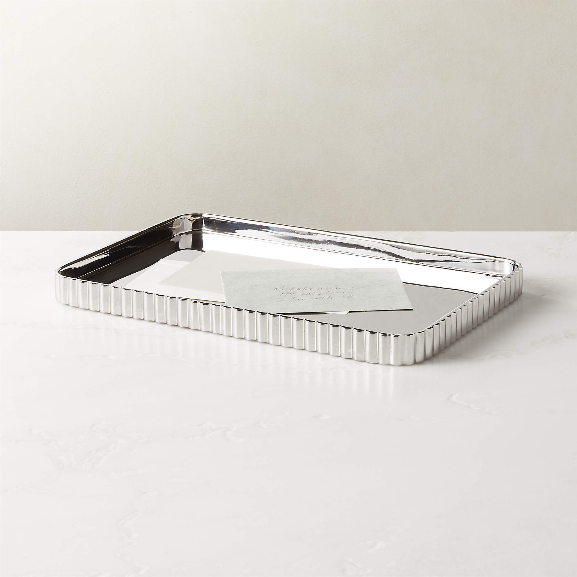 Danilo Pleated Stainless Steel Letter Tray