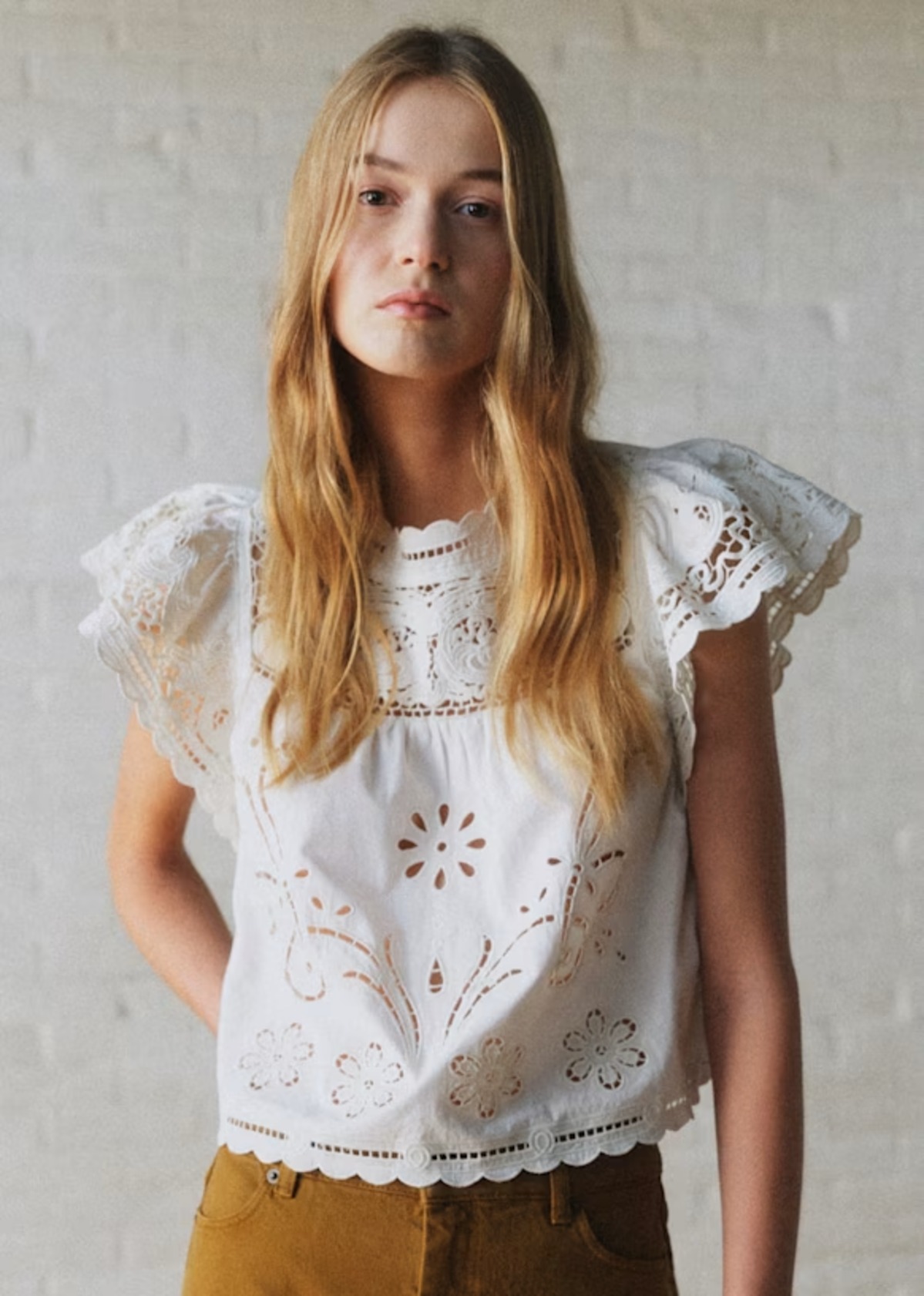 トップス Hella EMBROIDERY LACE BLOUSE Sézane | Hella Blouse