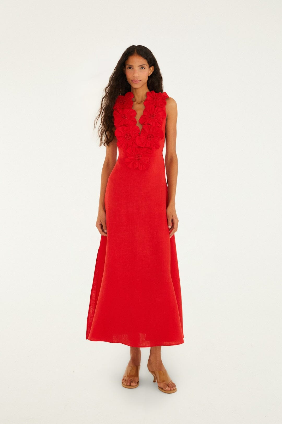 FARM Rio | Sleeveless Euroflax Premium Linen Midi Dress