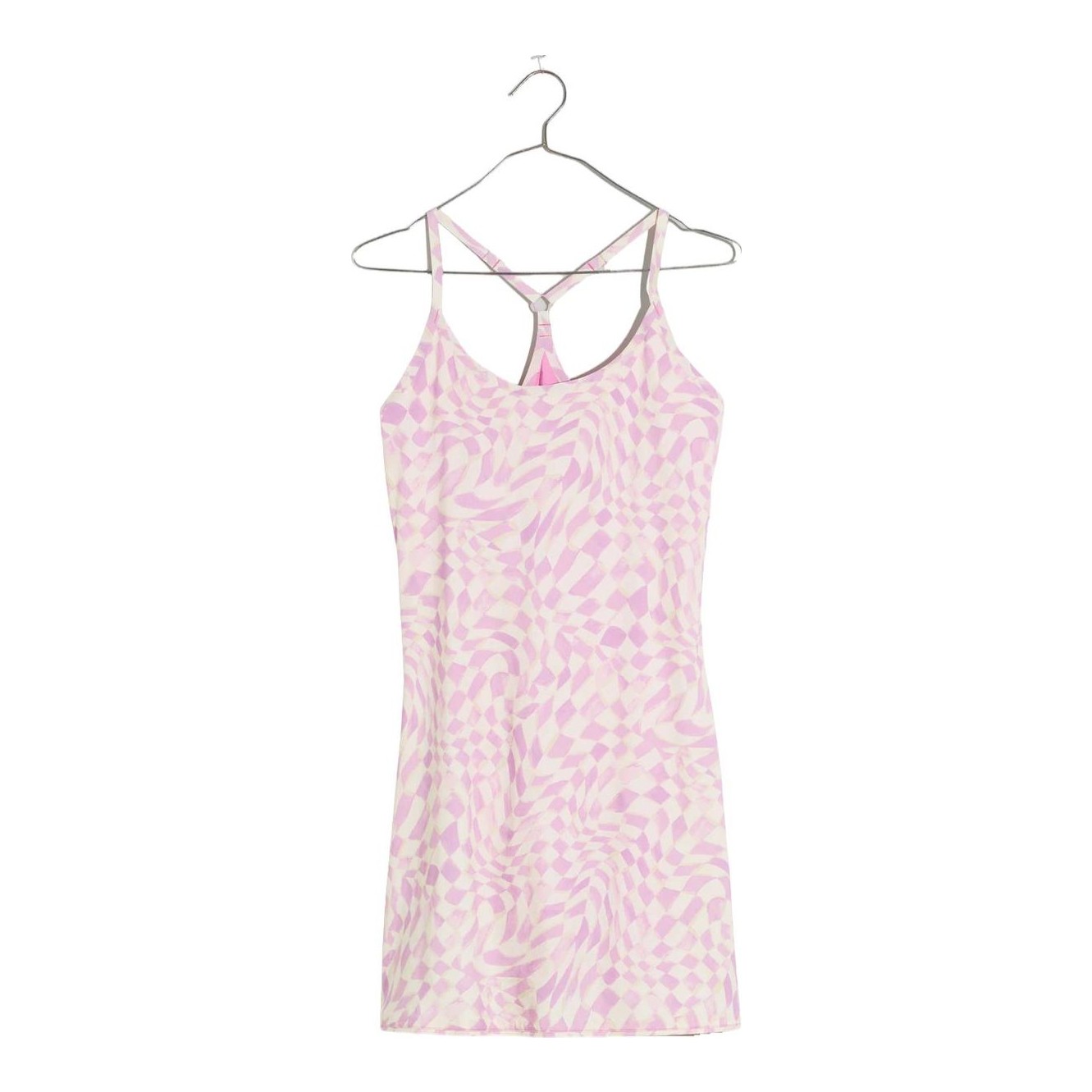 strapless open back dress SPANX Power Boost Exercise Dress In Tulip Pink