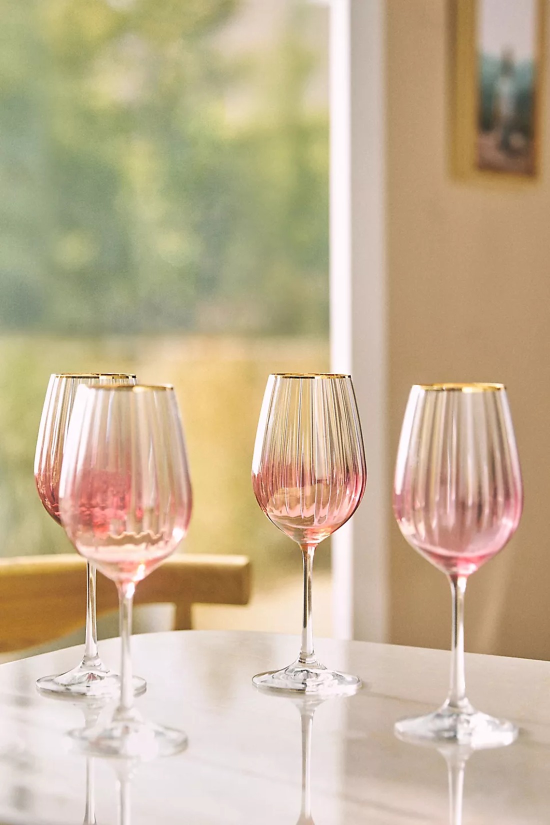 Anthropologie Waterfall Wine Glasses